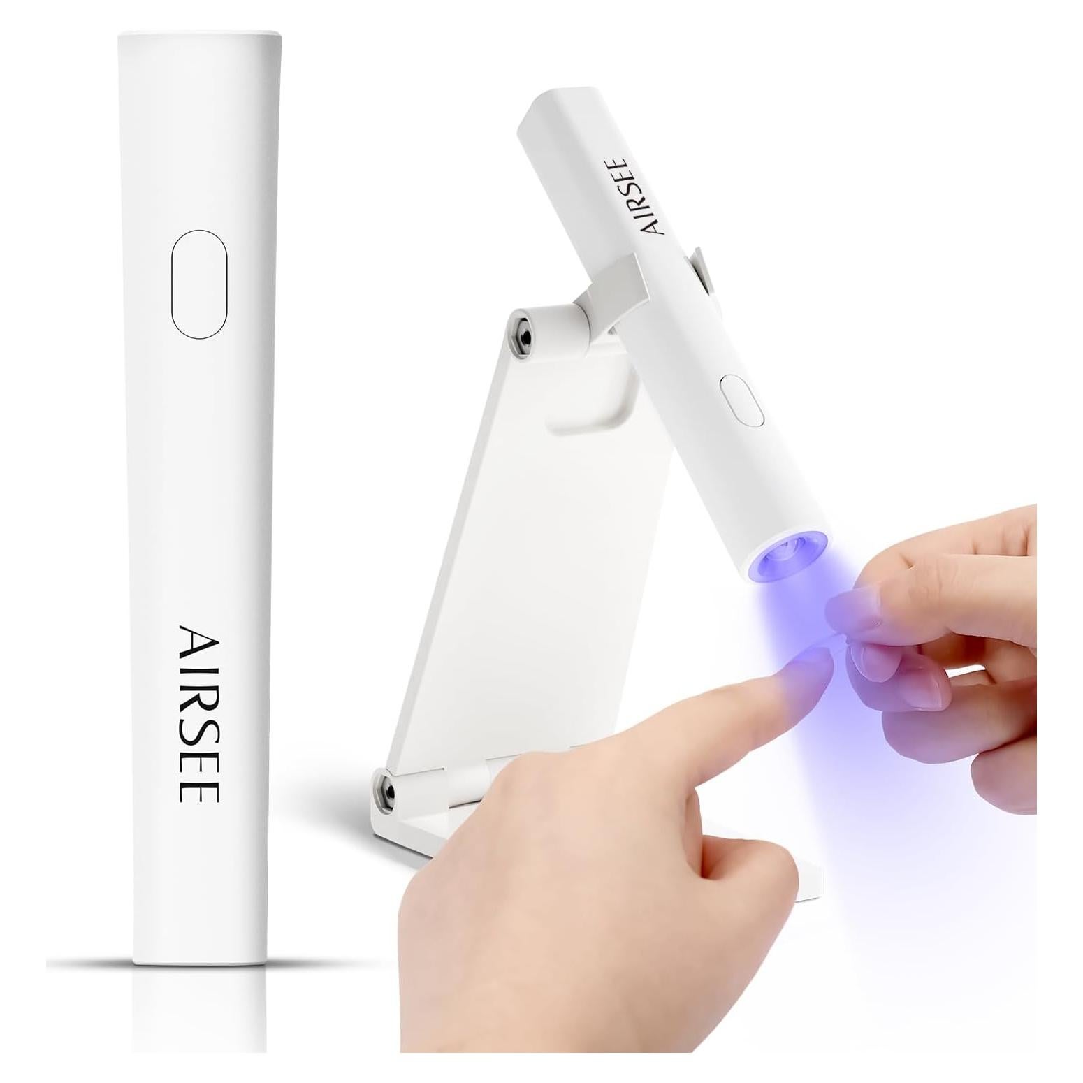 Lámpara UV Mini AIRSEE para Uñas de Gel Recargable 132g