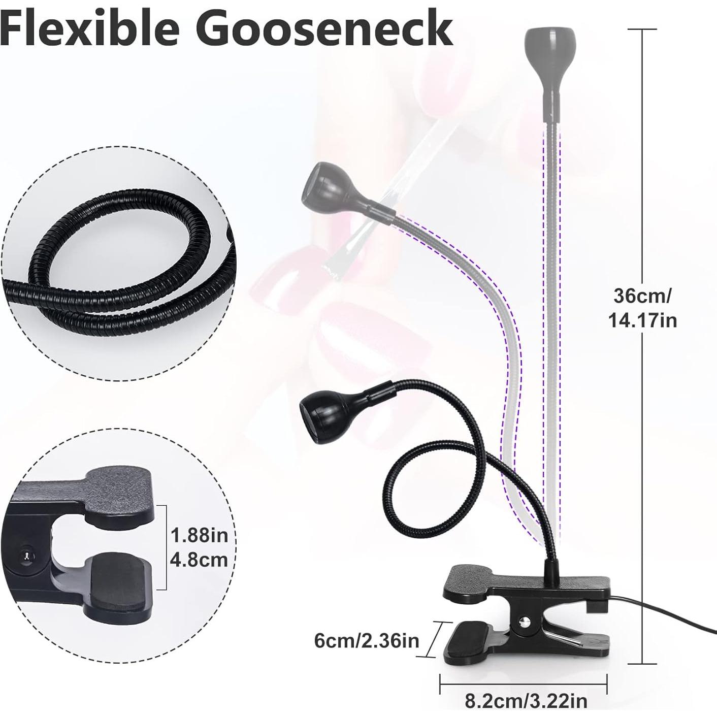 Lámpara UV Geisofu con Brazo Flexible y 4 Niveles de Luz