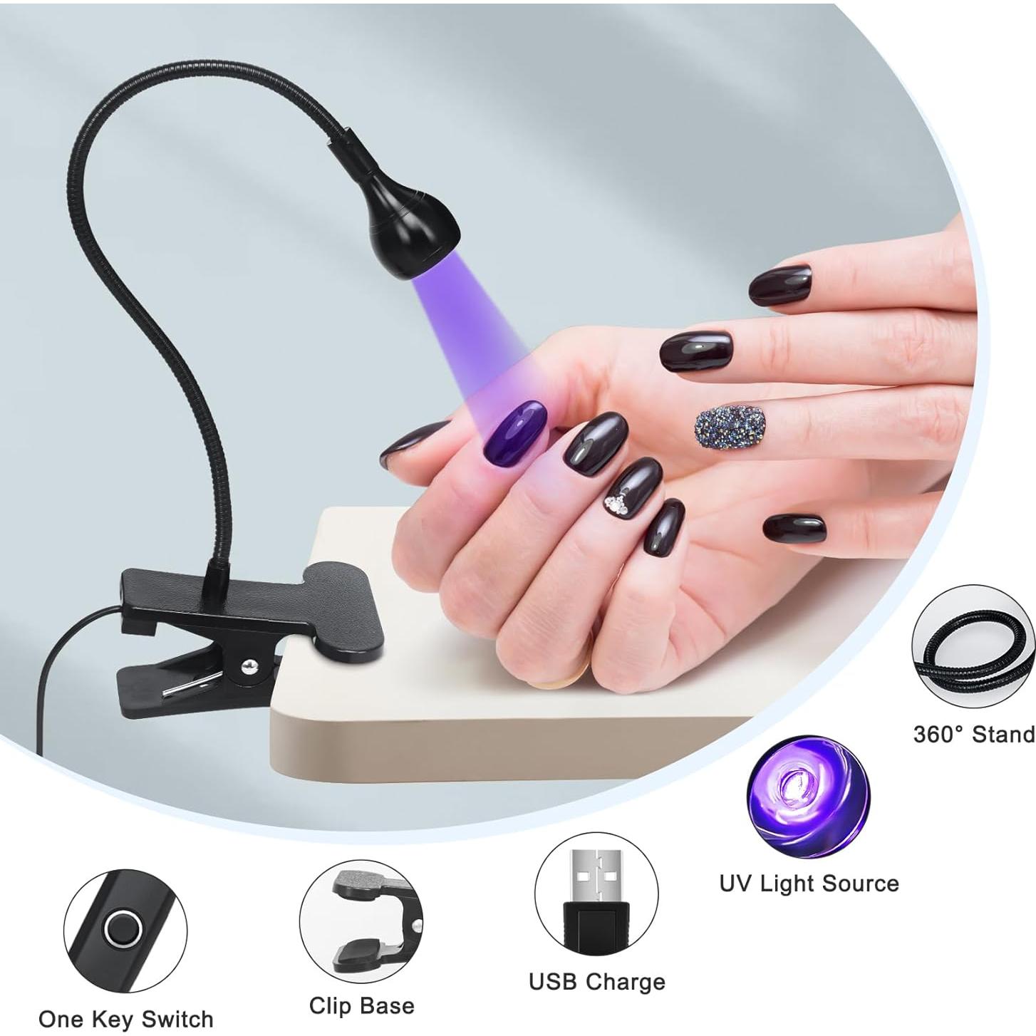 Lámpara UV Geisofu con Brazo Flexible y 4 Niveles de Luz