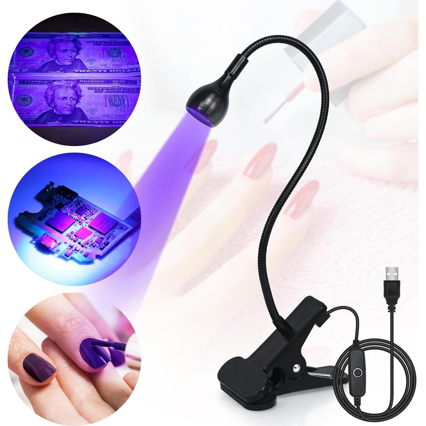 Lámpara UV Geisofu con Brazo Flexible y 4 Niveles de Luz