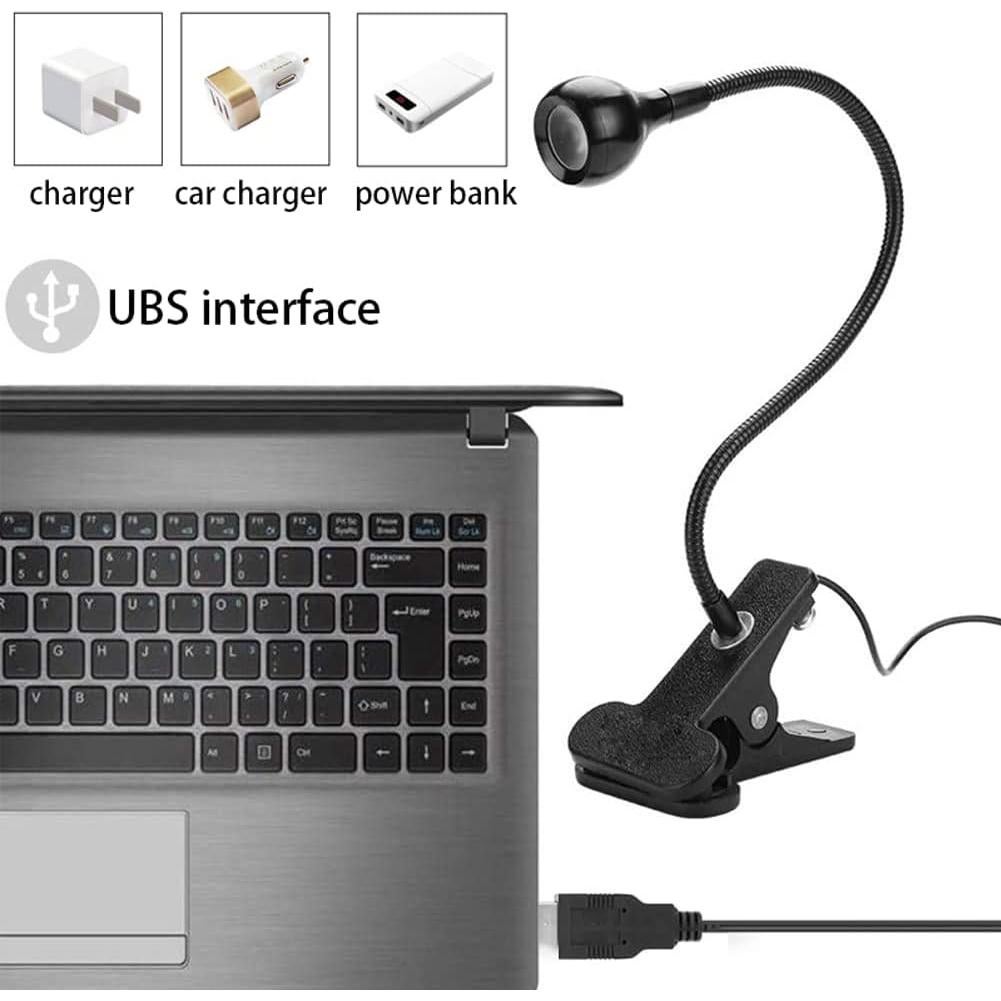 Mini lámpara UV LED Brokimis 3W con cuello de ganso flexible