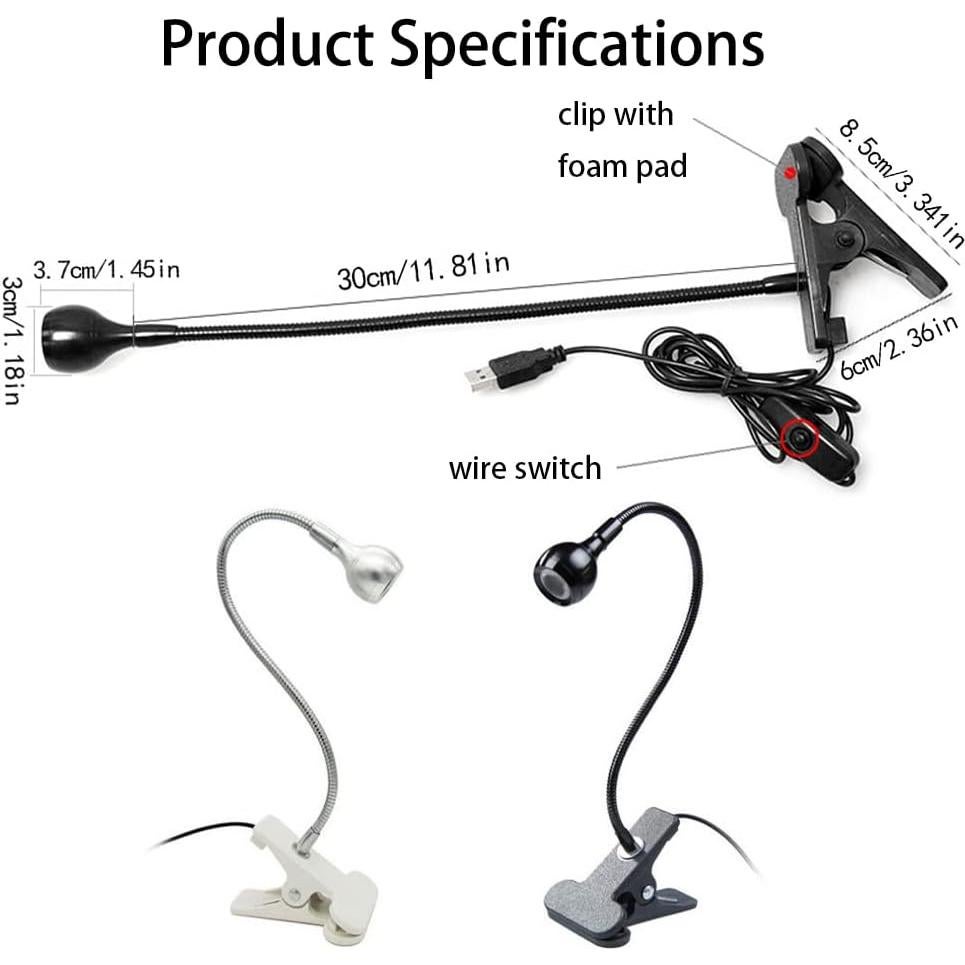 Mini lámpara UV LED Brokimis 3W con cuello de ganso flexible