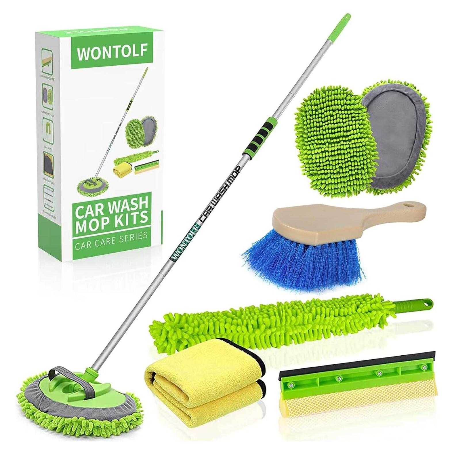 Kit de Limpieza de Autos Wontolf - Cepillo 157 cm Microfibra
