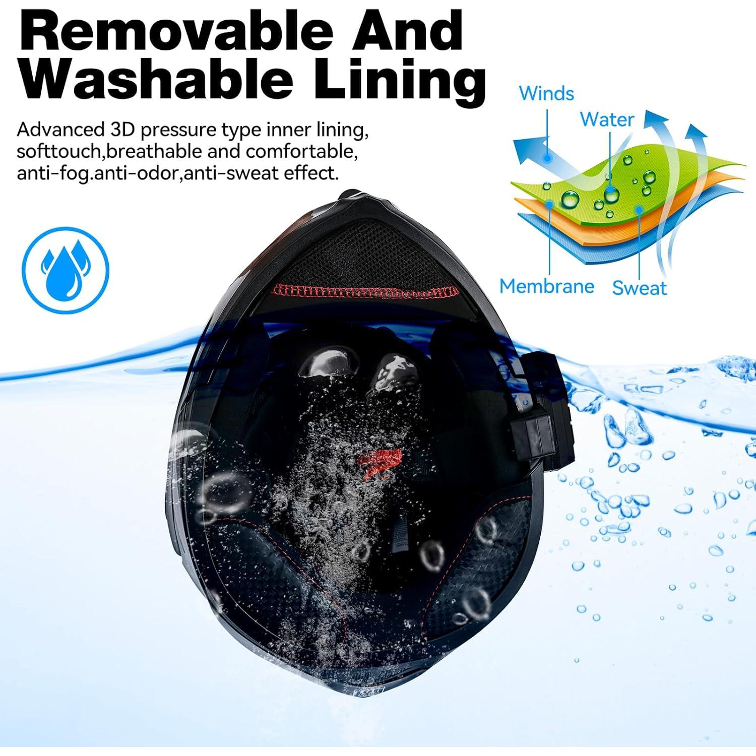 Casco Modular Bluetooth IDCOINE Negro Brillante con Visera Doble