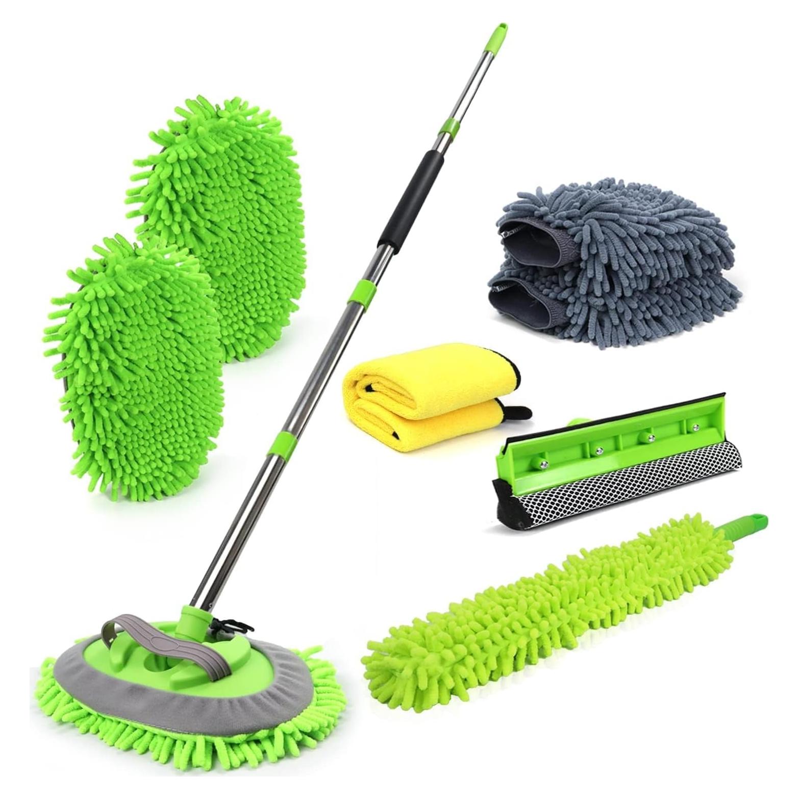 Kit de Limpieza de Autos 11PCS HITJOY con Mango Largo 157cm