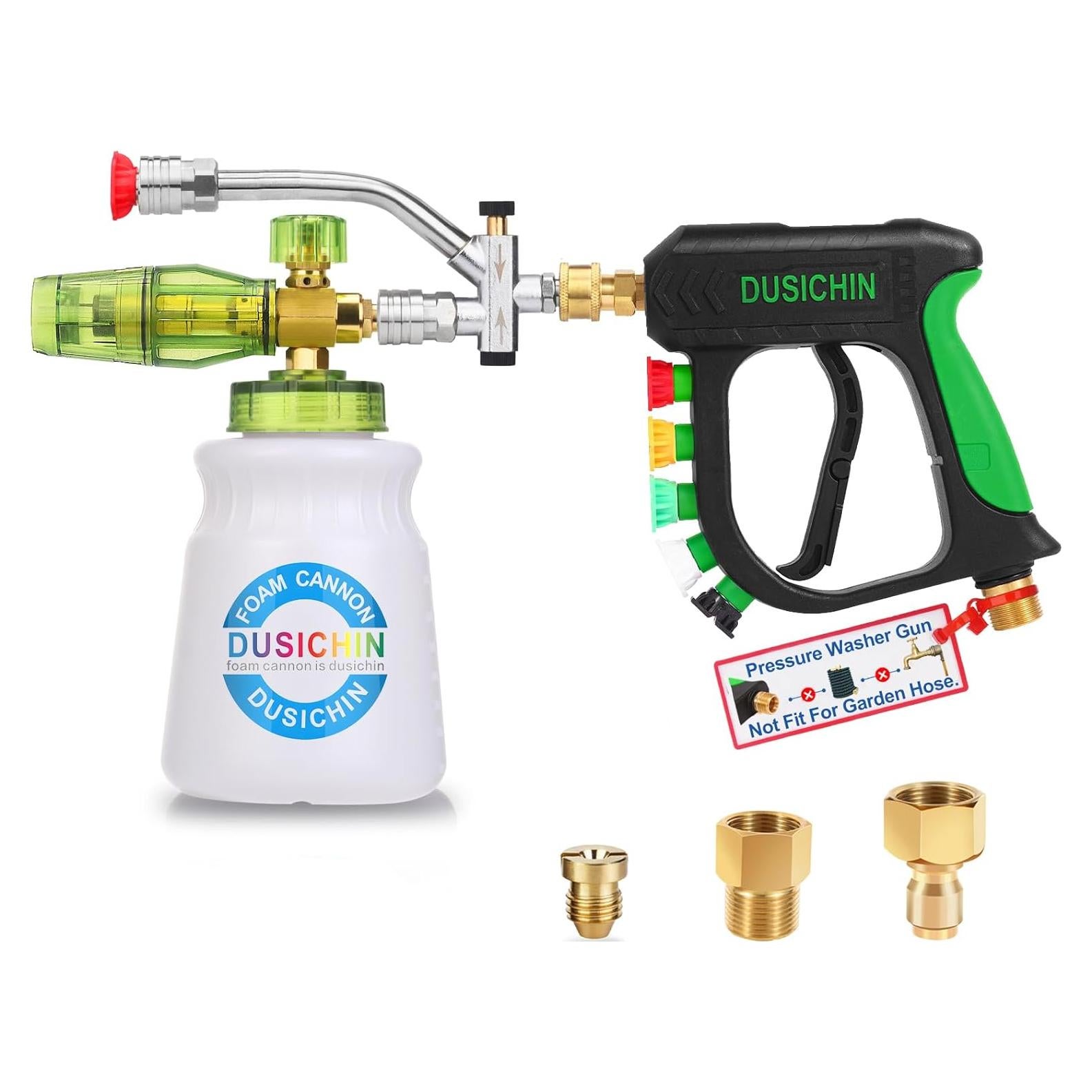 DUSICHIN Pistola de Lavado a Presión con Caño de Espuma 1.31 kg
