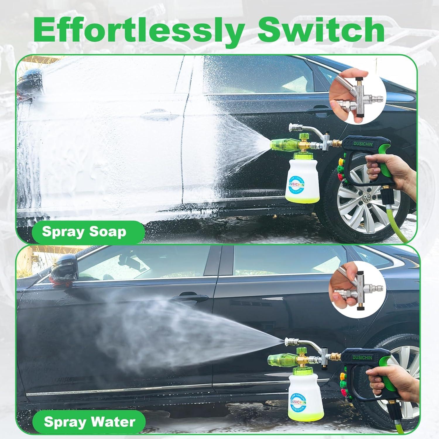 DUSICHIN Pistola de Lavado a Presión con Caño de Espuma 1.31 kg