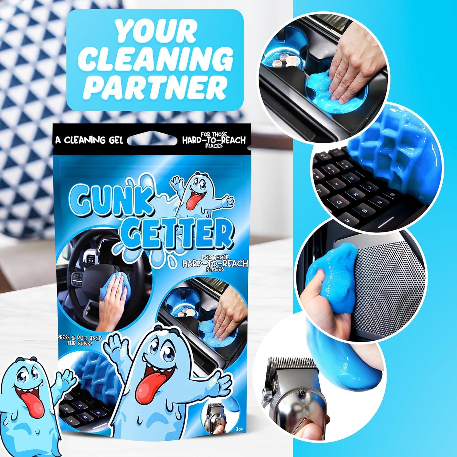 PeerBasics, Cleaning Gel for Those Hard to Reach Places, Automotive Cup Holder Electronic Keyboard Office, Slime Gel Cleaner Dust Crumb Removal (Resealable Pouch, Blue, 3oz)