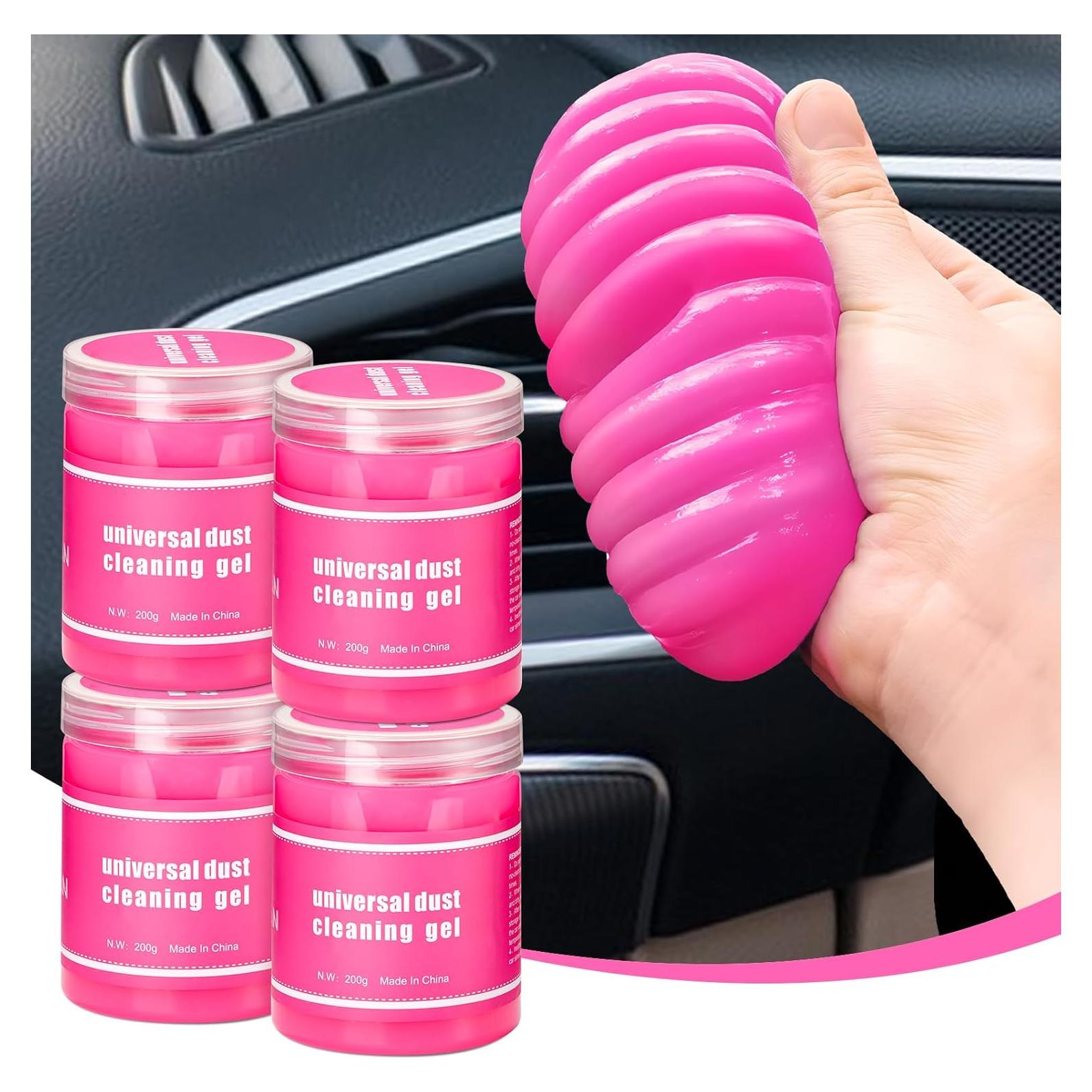 Paquete de 4 Gel de Limpieza VIOVIEW Rosa 28 oz para Auto