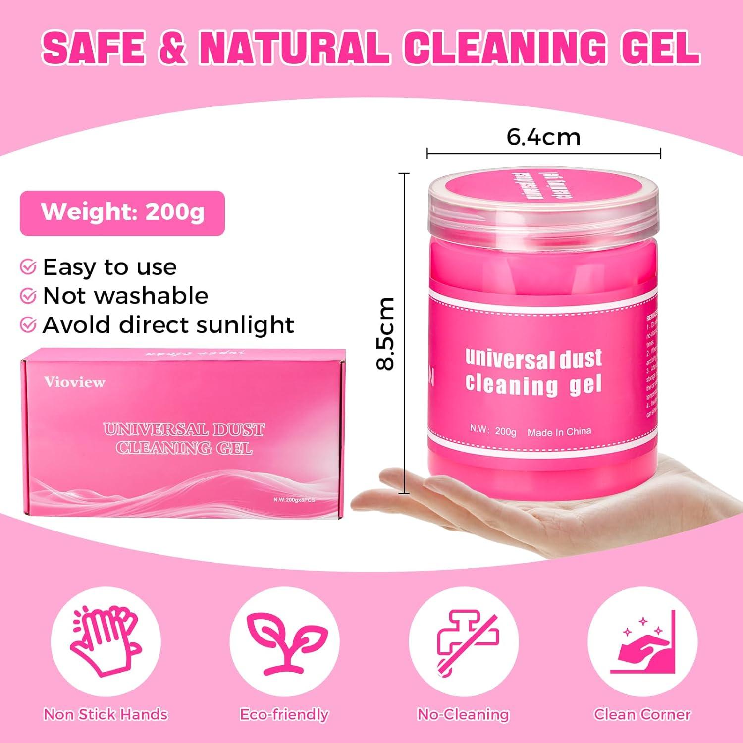 Paquete de 4 Gel de Limpieza VIOVIEW Rosa 28 oz para Auto