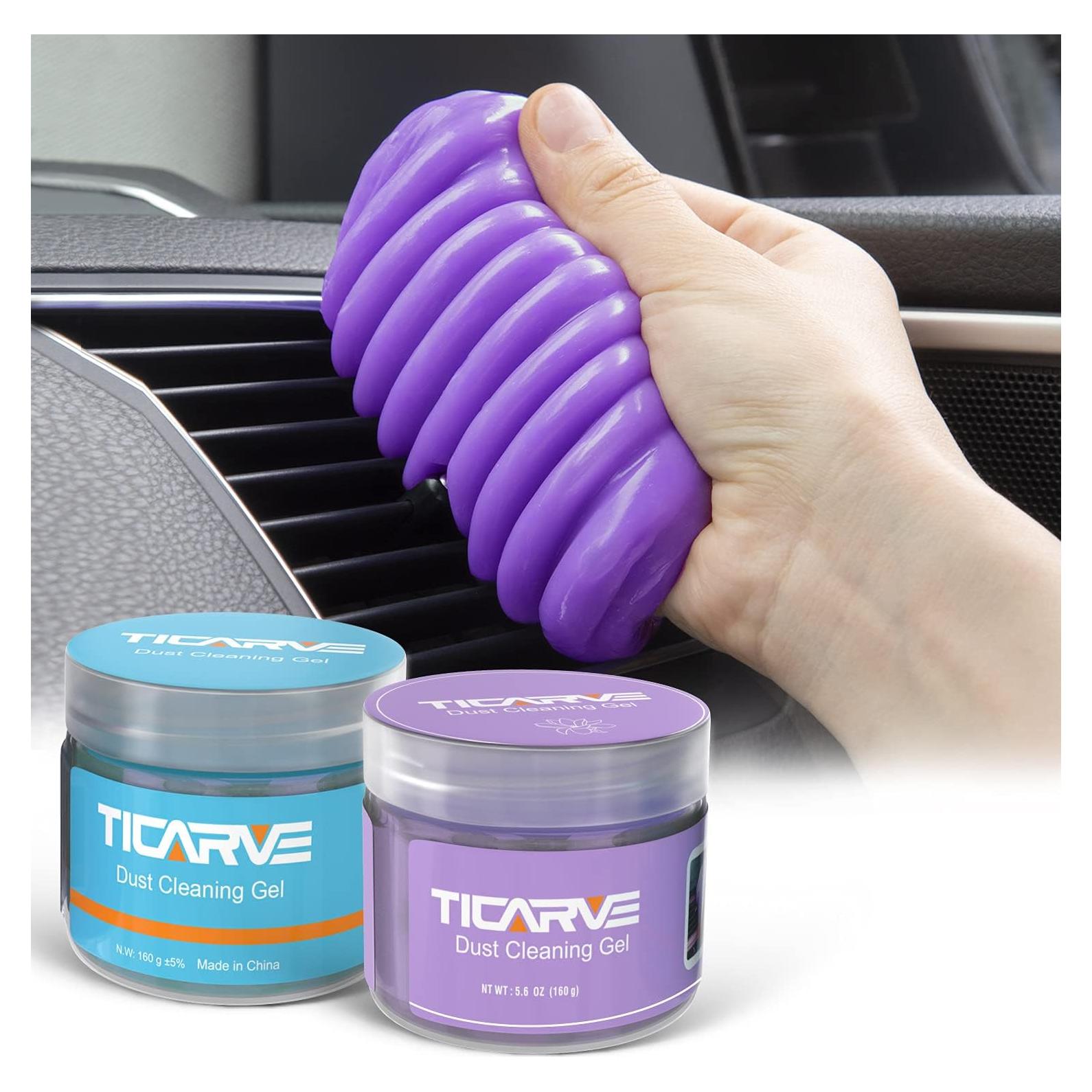 TICARVE Gel de Limpieza para Automóviles 2Pack 320g Reutilizable