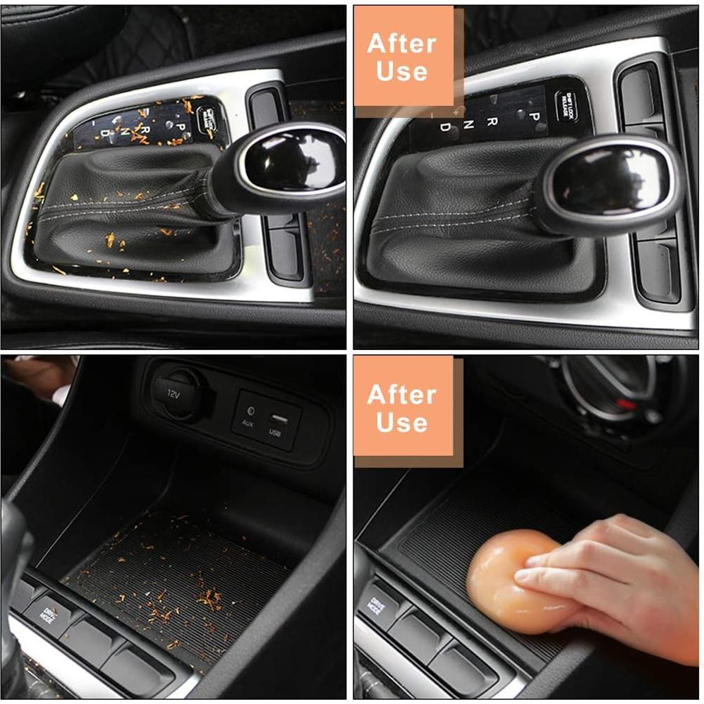 Gel de limpieza TICARVE para coche 190g - Detalle y teclado