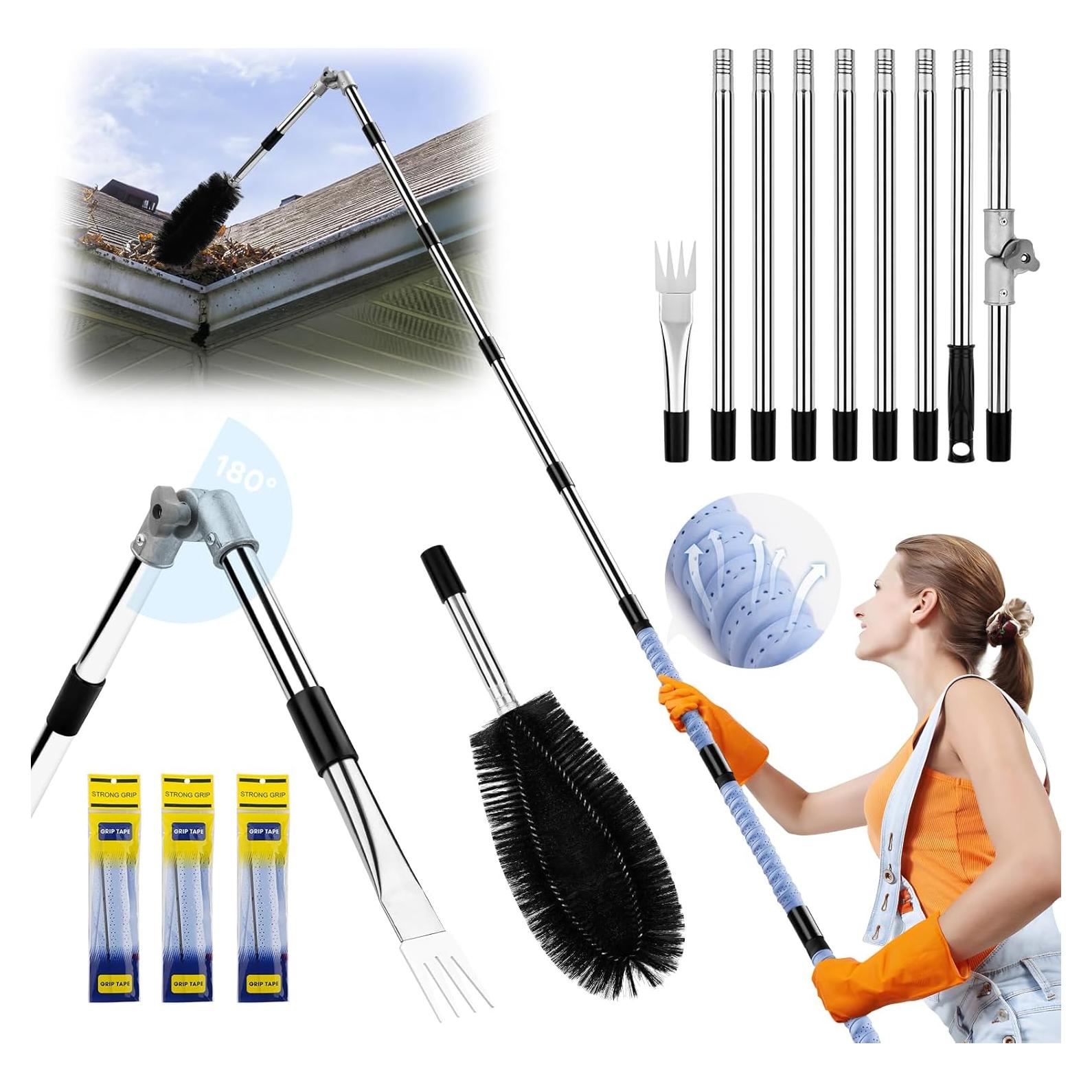 Herramienta de limpieza de canalones Automiim 3.6m con cepillo