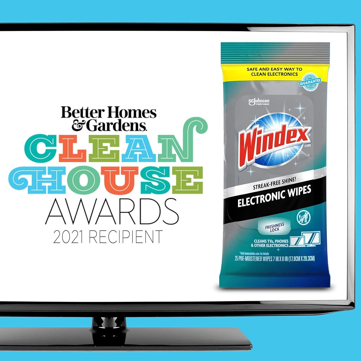 Toallitas de Limpieza Electrónica Windex 25 Unidades Prehumedecidas