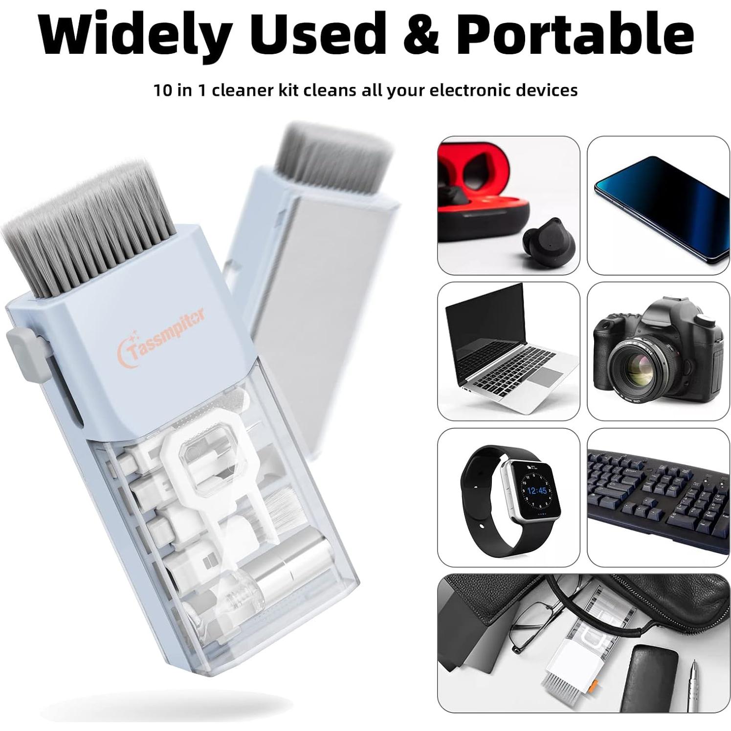 Kit de Limpieza 10 en 1 Tassmpitor para Laptop y Teclado Azul