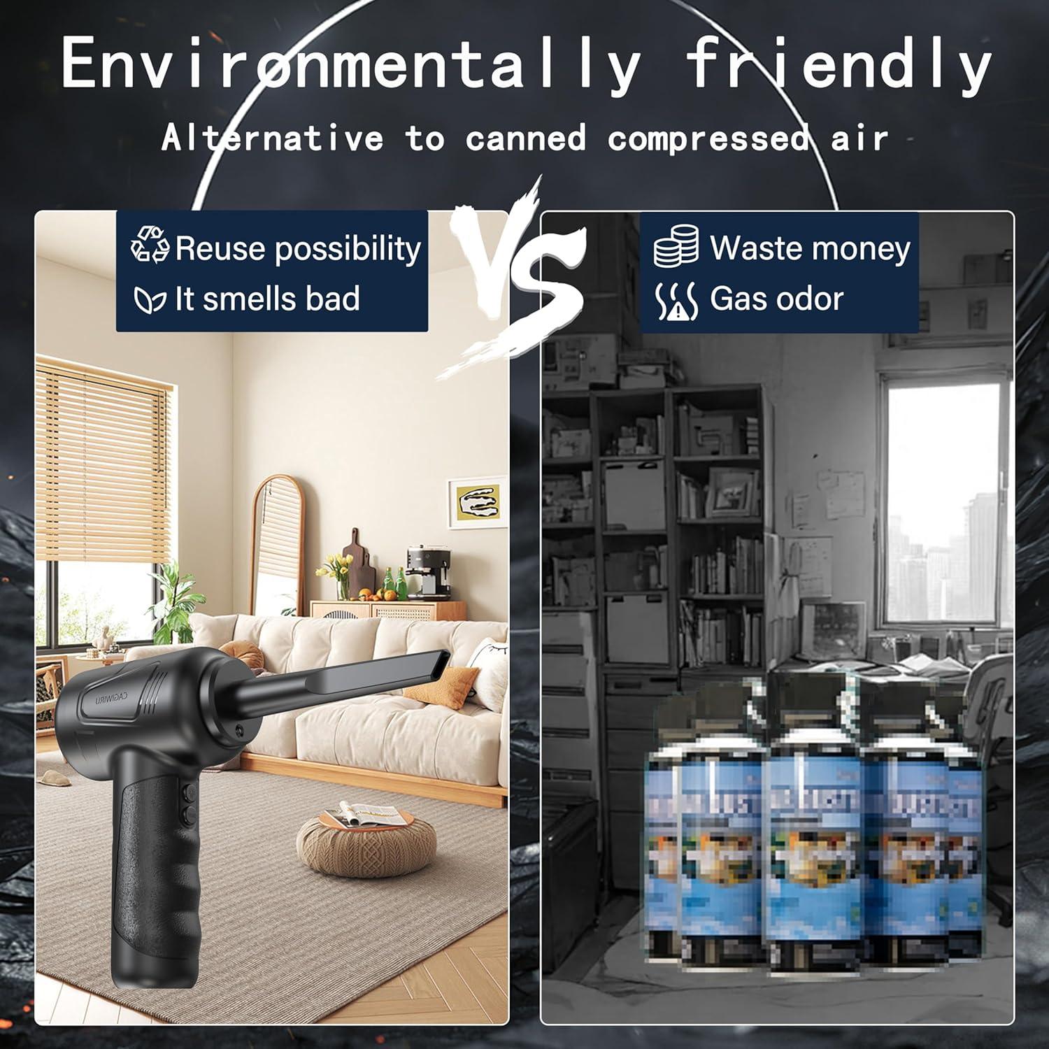 Soplador de Aire Comprimido CAGIWIRU Black01 3 Velocidades