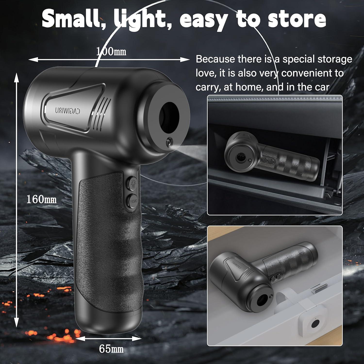 Soplador de Aire Comprimido CAGIWIRU Black01 3 Velocidades