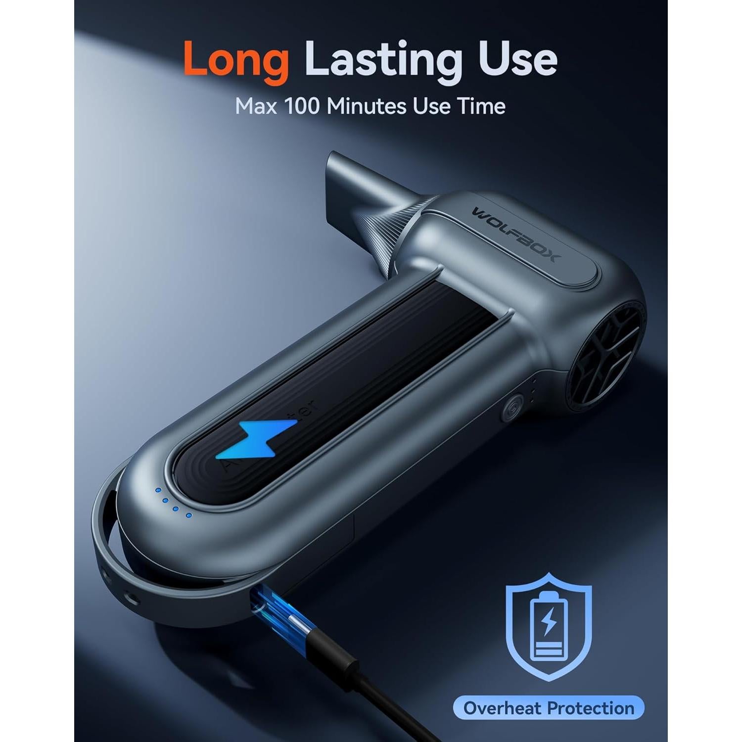 Soplador de Aire Eléctrico WOLFBOX MegaFlow100 150000 RPM