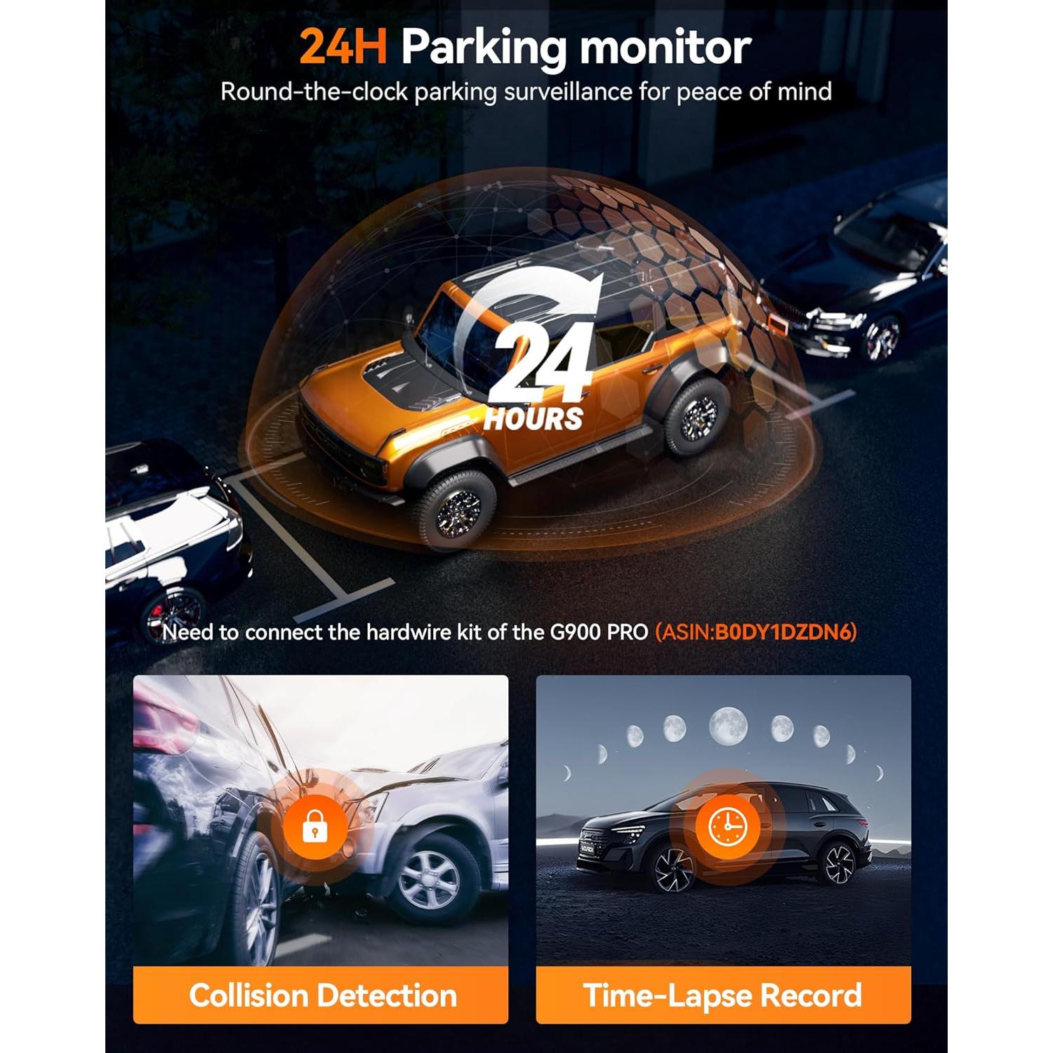 Cámara de Espejo WOLFBOX G900 PRO 4K/2.5K con GPS y WiFi