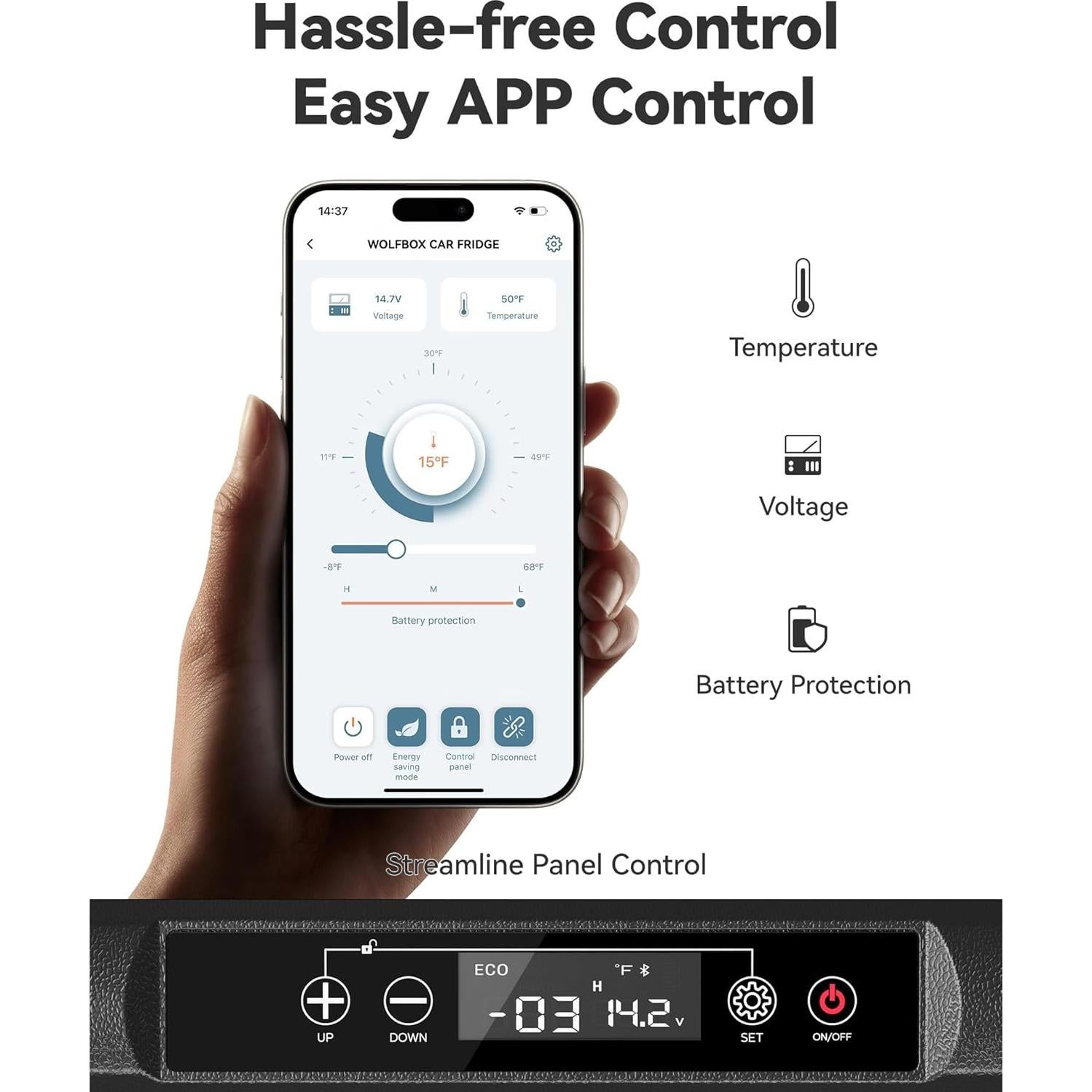 Refrigerador Portátil WOLFBOX 26QT 12V para Coche y Camping