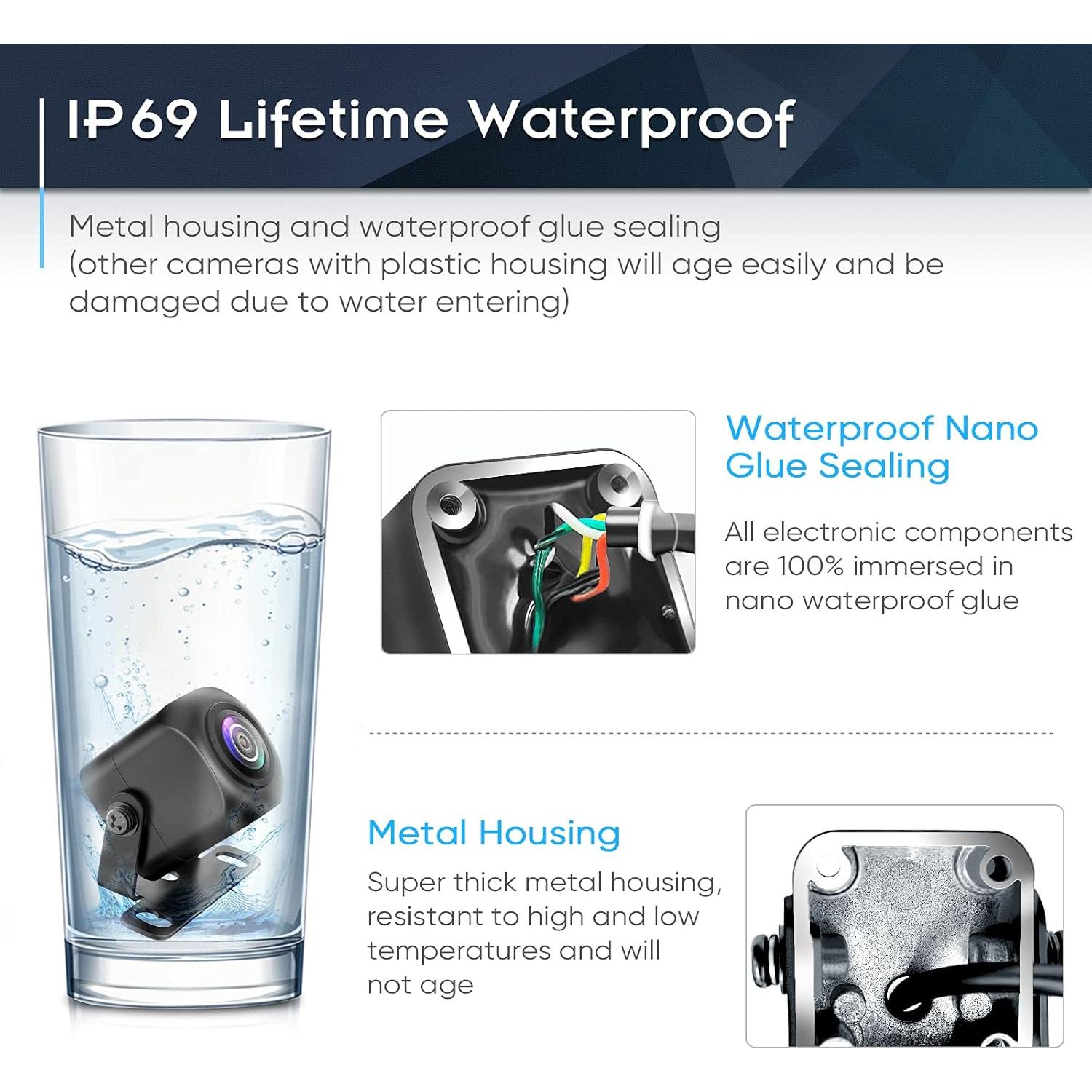 Cámara de Respaldo PixelMan PMD2A-S AHD 1080P Gran Angular