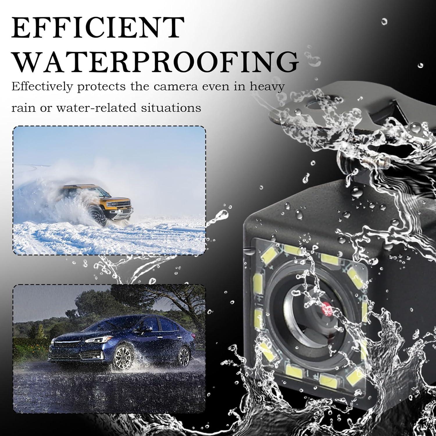 Cámara de Respaldo Carleef HD 12 LED 150° con Monitor 4.6"