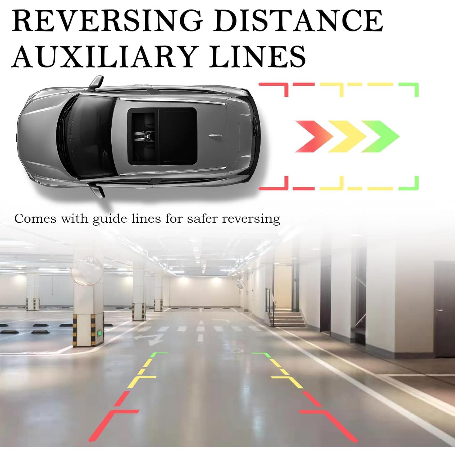 Cámara de Respaldo Carleef HD 12 LED 150° con Monitor 4.6"