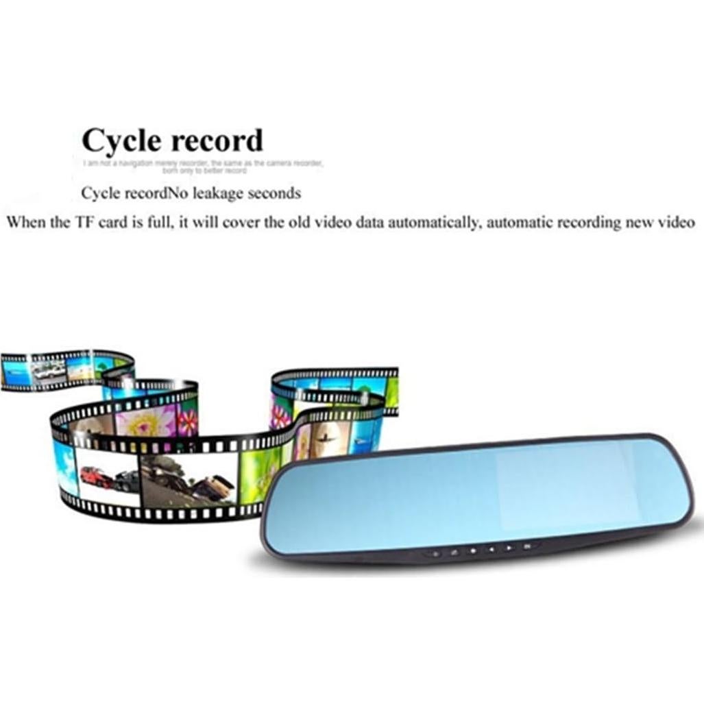 Grabadora de Video para Espejo Retrovisor Jinyue 4.3" HD Doble Lente