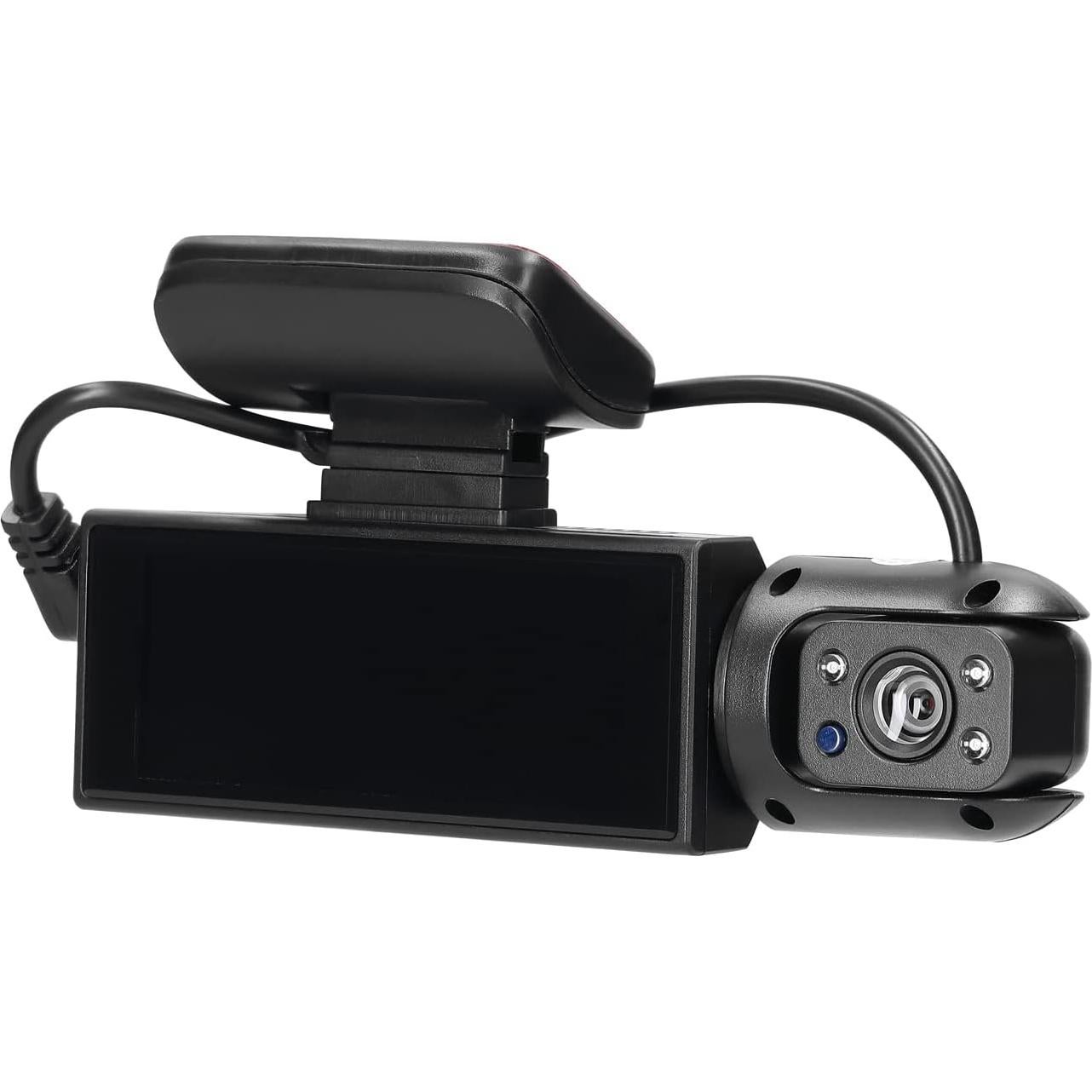 Multi-Language Dual Lens Car Video Recorder Auto Dash Cam Car Camera Recorder Night Viewing Motion Detection DVR 170 Degree Wide Angle Car Camcorder