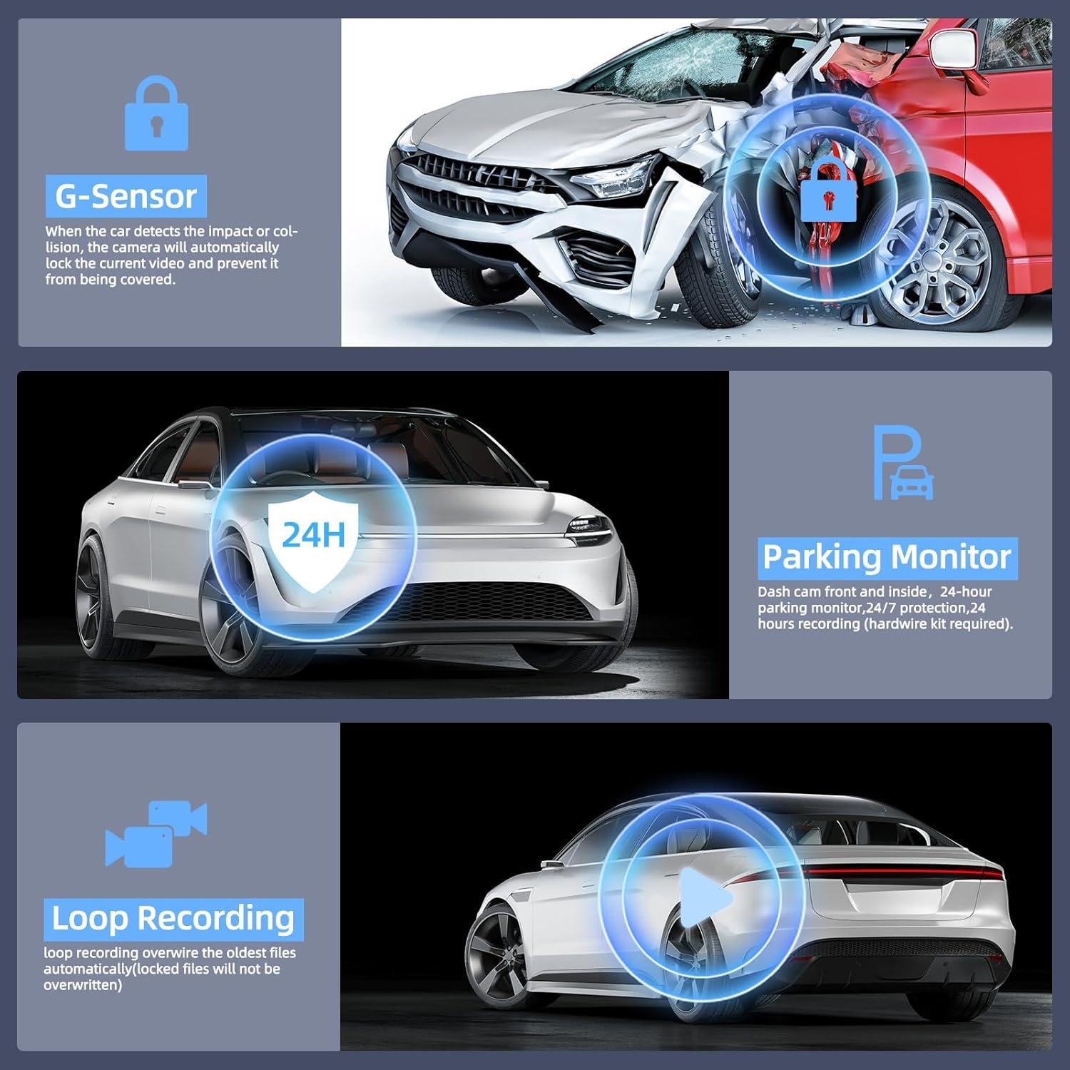 Cámara de Tablero Dual Milerong X25 1080P con 64GB