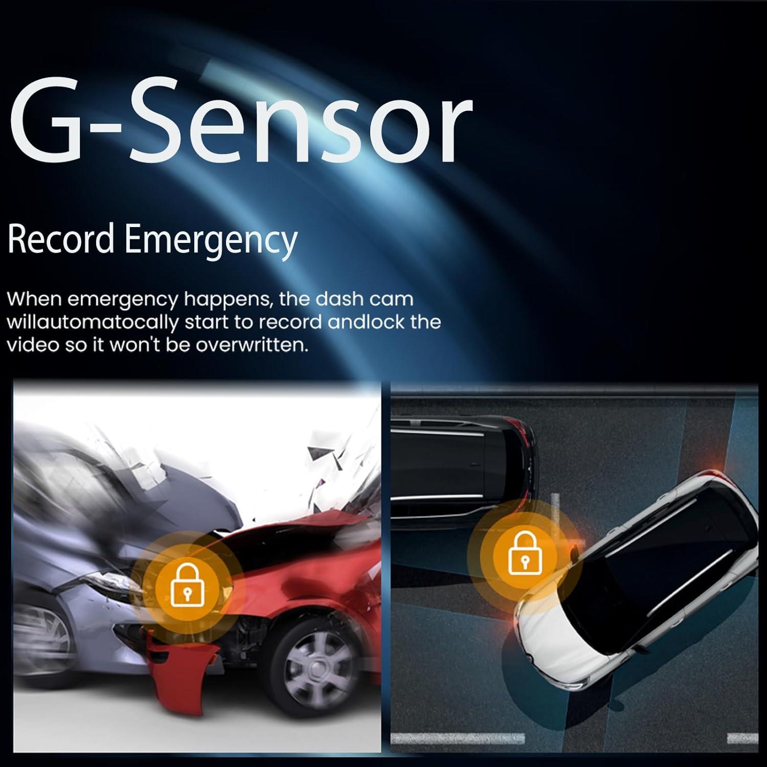 Mirror Dual Dash Camera for Car, Dashcam 4K Front 1080P IMX307 Rear View/ADAS BSD LCA Wi-Fi&APP WDR Night Vision G-Sensor Loop Recording Parking Monitor 64GB Card