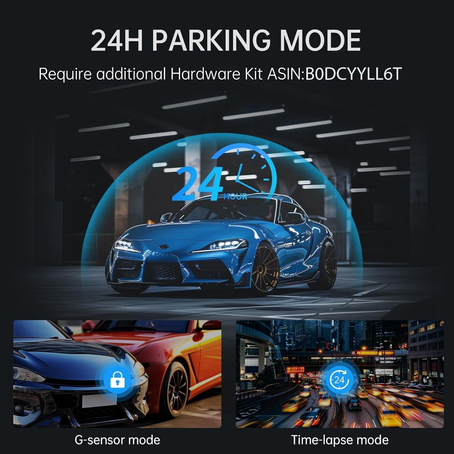 Mirror Dual Dash Camera for Car, Dashcam 4K Front 1080P IMX307 Rear View/ADAS BSD LCA Wi-Fi&APP WDR Night Vision G-Sensor Loop Recording Parking Monitor 64GB Card