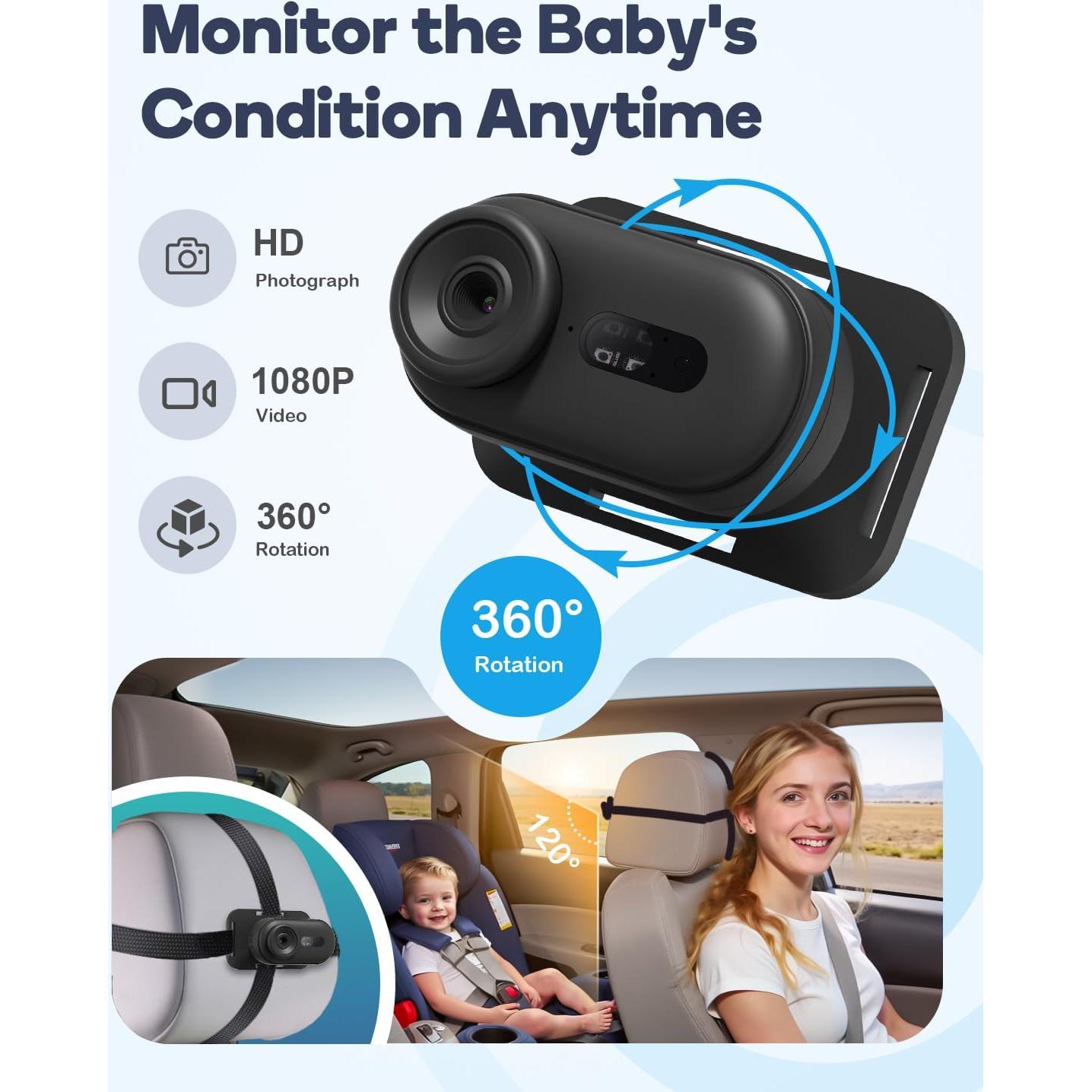 Cámara de Coche Inalámbrica TinyShield HD 1080P con Visión Nocturna