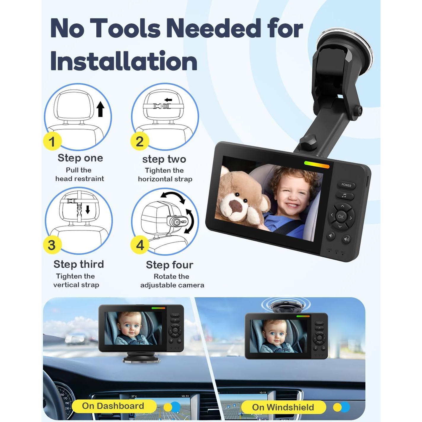 Cámara de Coche Inalámbrica TinyShield HD 1080P con Visión Nocturna