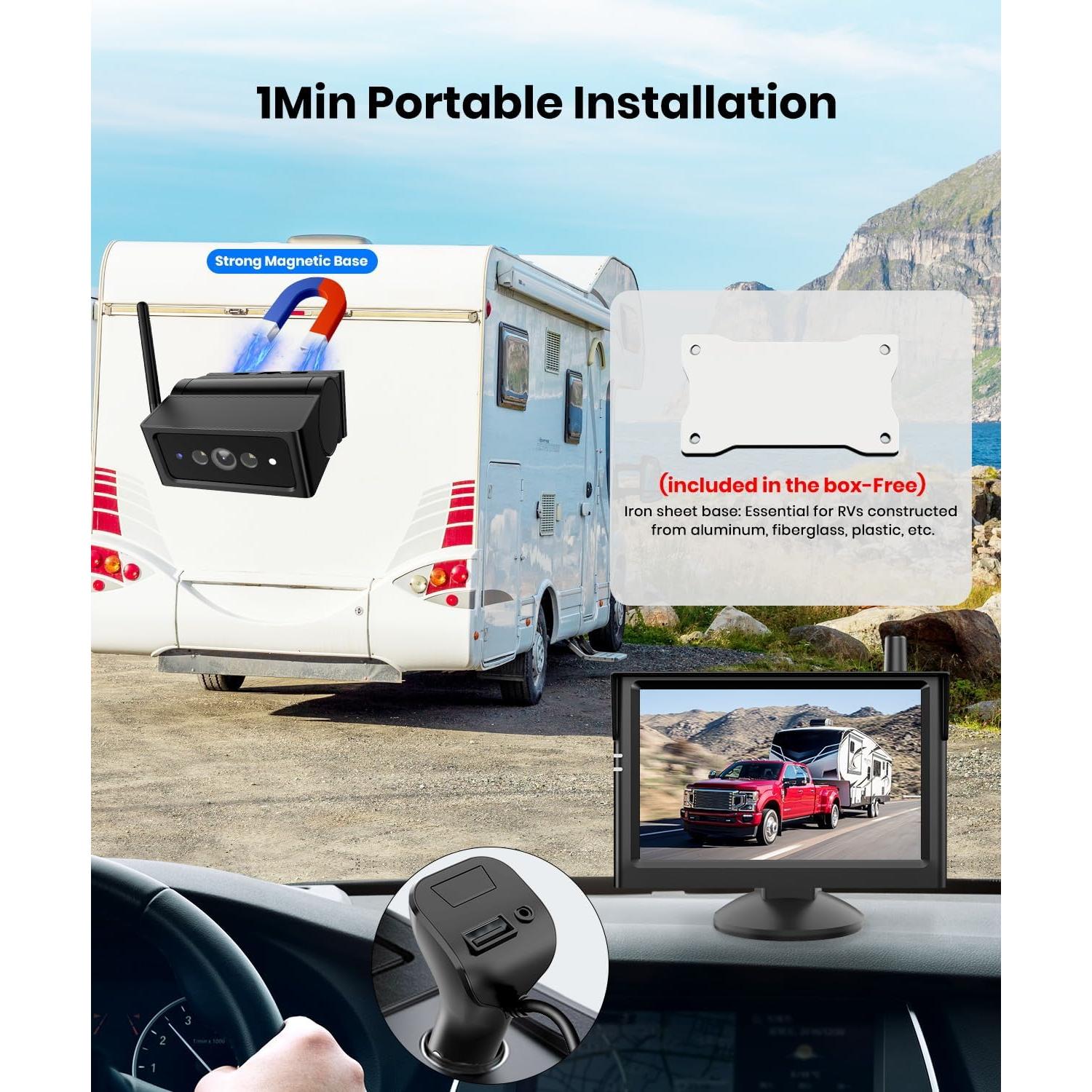 Cámara de Respaldo Inalámbrica AUTO VOX S4B-N 1080P HD