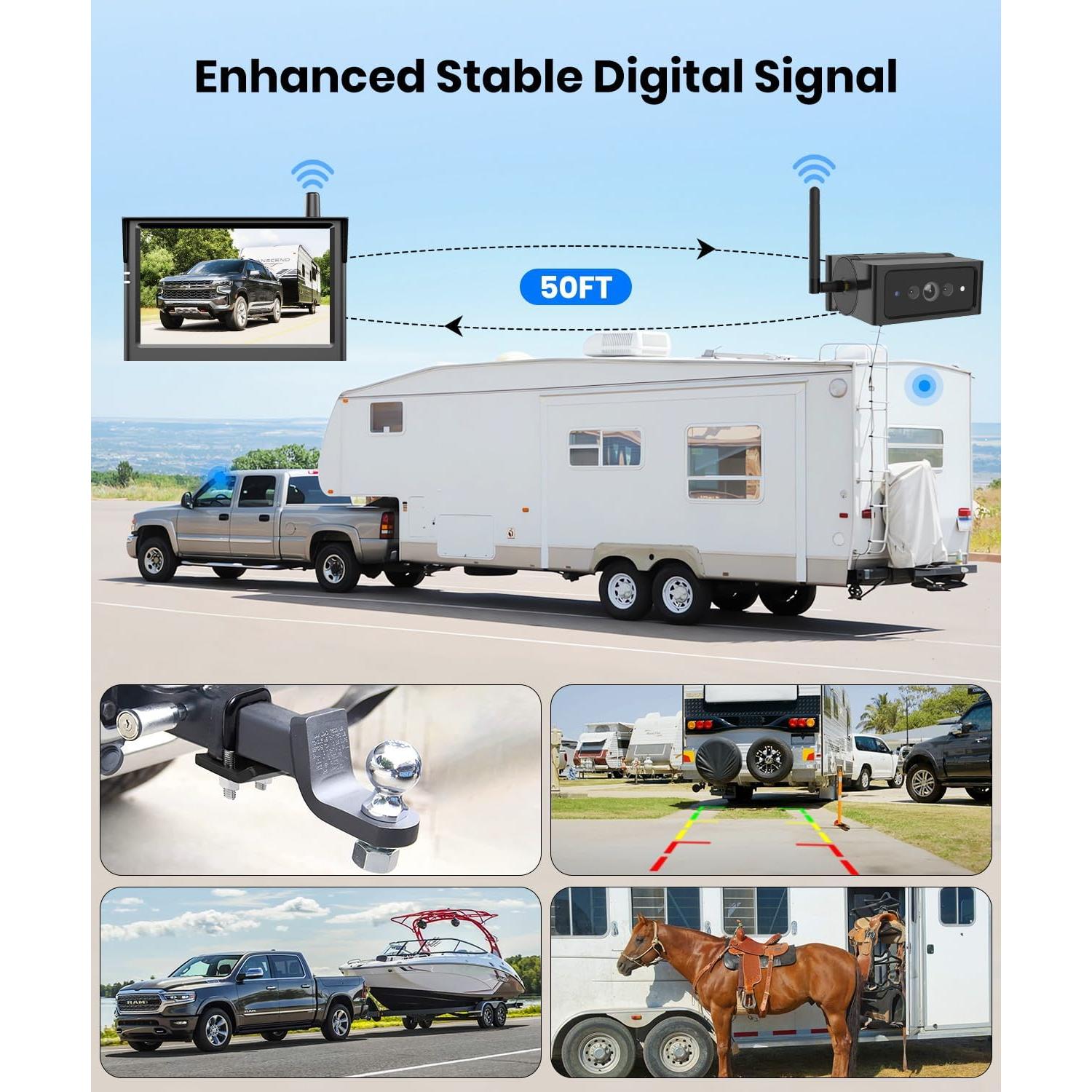 Cámara de Respaldo Inalámbrica AUTO VOX S4B-N 1080P HD