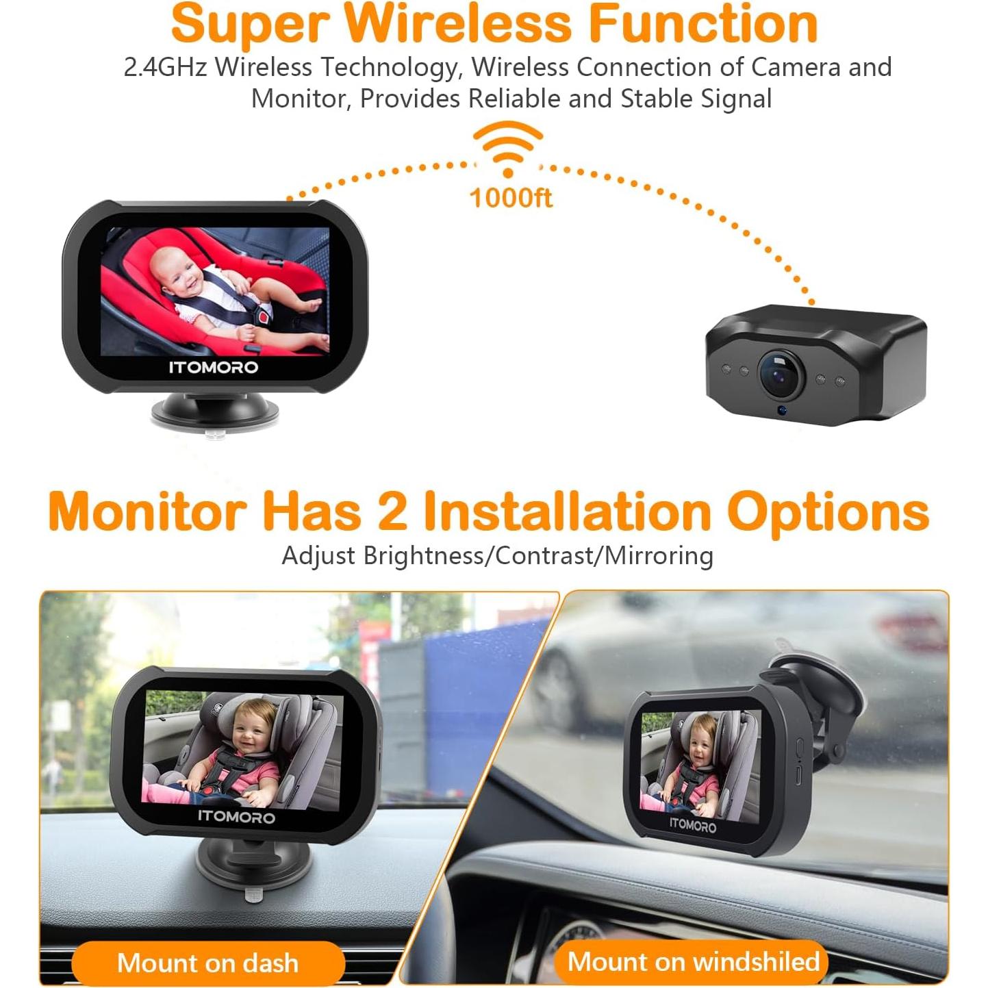 Cámara Inalámbrica para Bebés Itomoro 1080P con Monitor