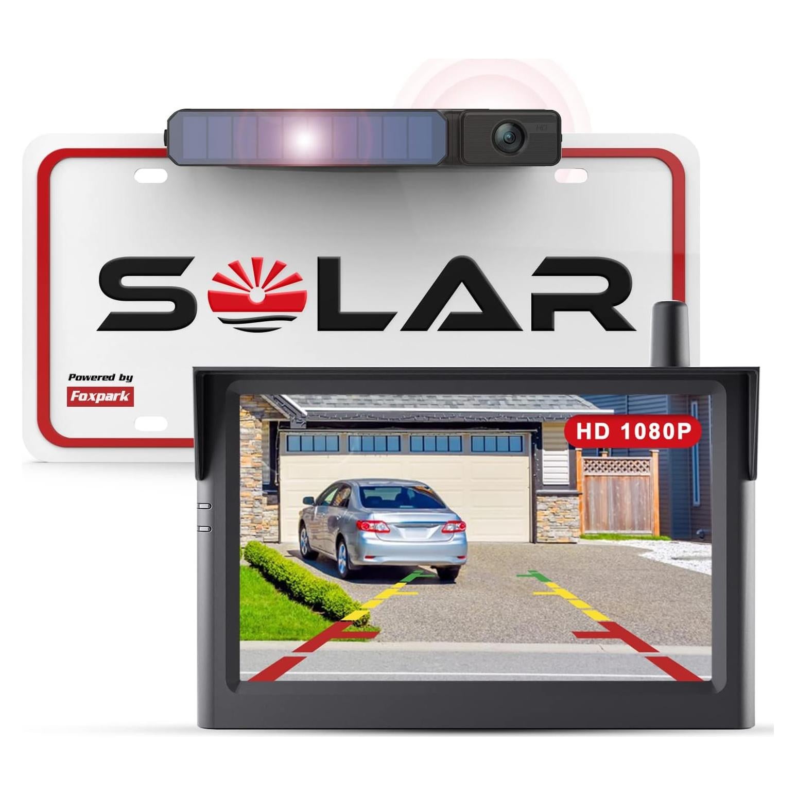 Cámara de Respaldo Inalámbrica Solar Foxpark 1080P IP69