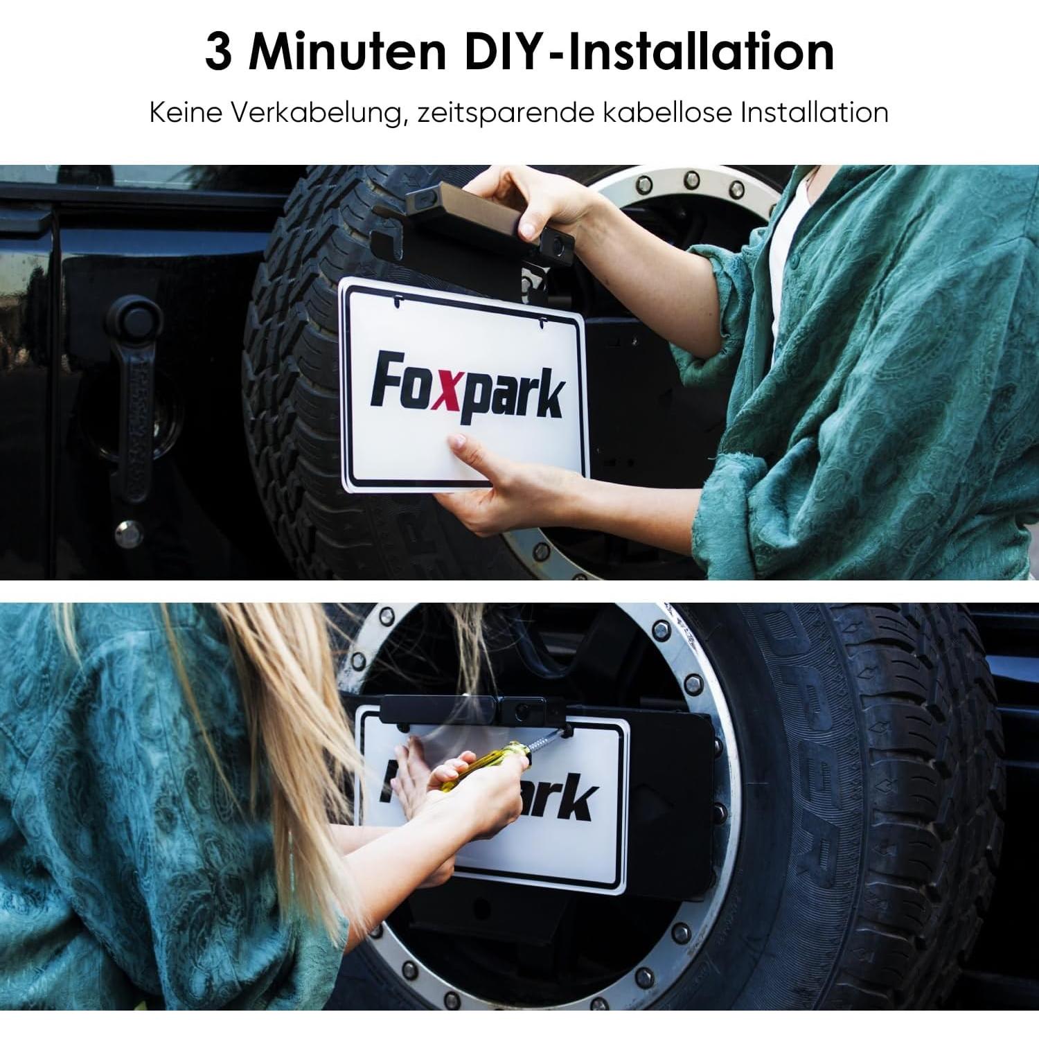 Cámara de Respaldo Inalámbrica Solar Foxpark 1080P IP69