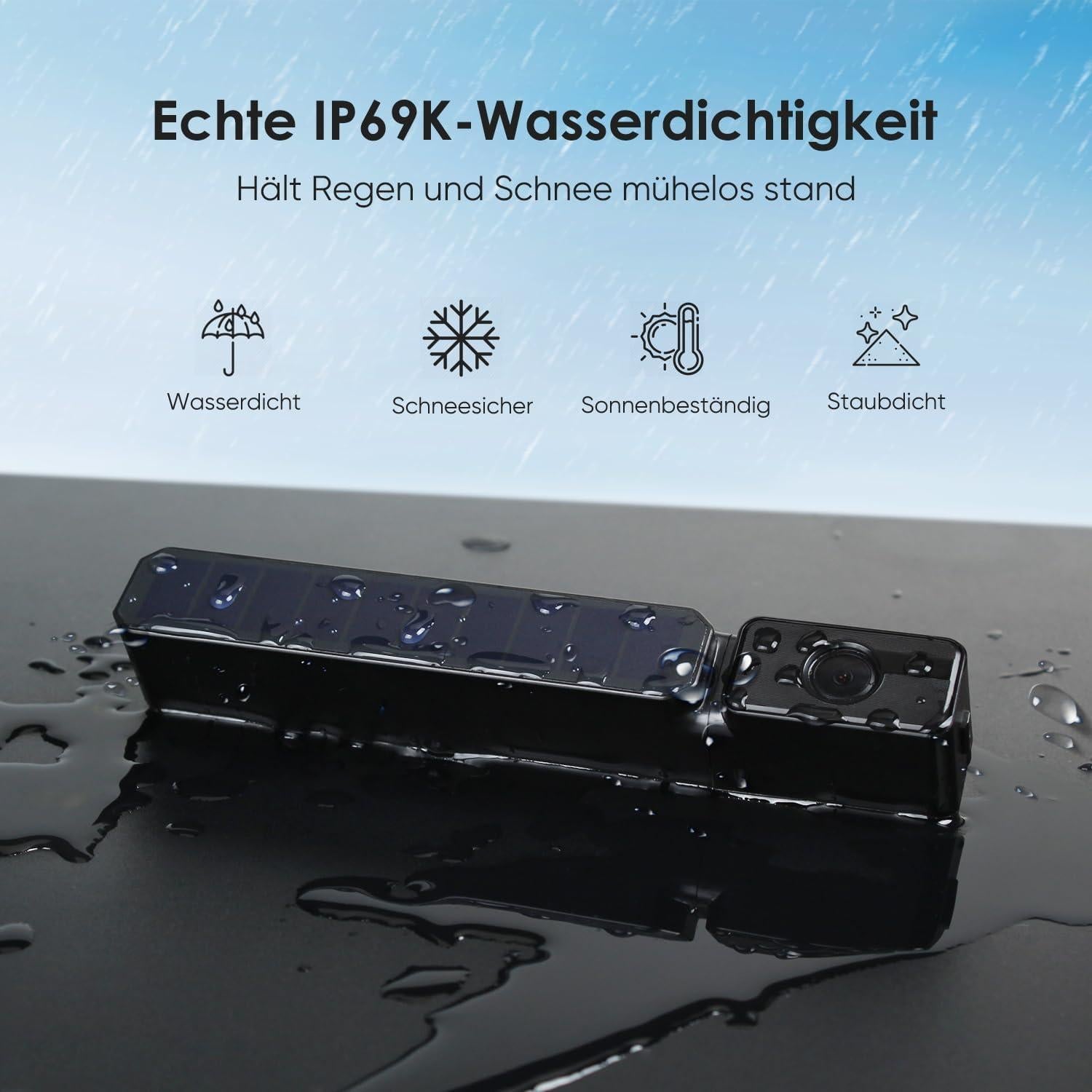 Cámara de Respaldo Inalámbrica Solar Foxpark 1080P IP69