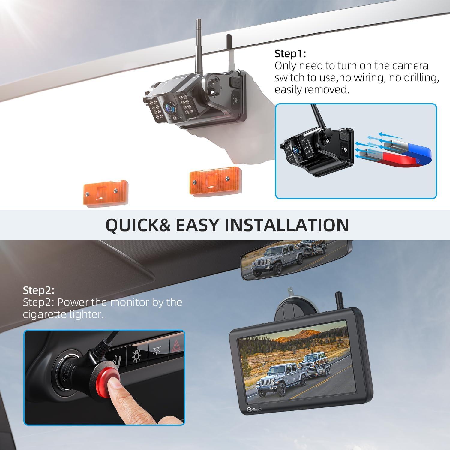 Cámara de Respaldo Inalámbrica eRapta ACT501 5" FHD 1080P