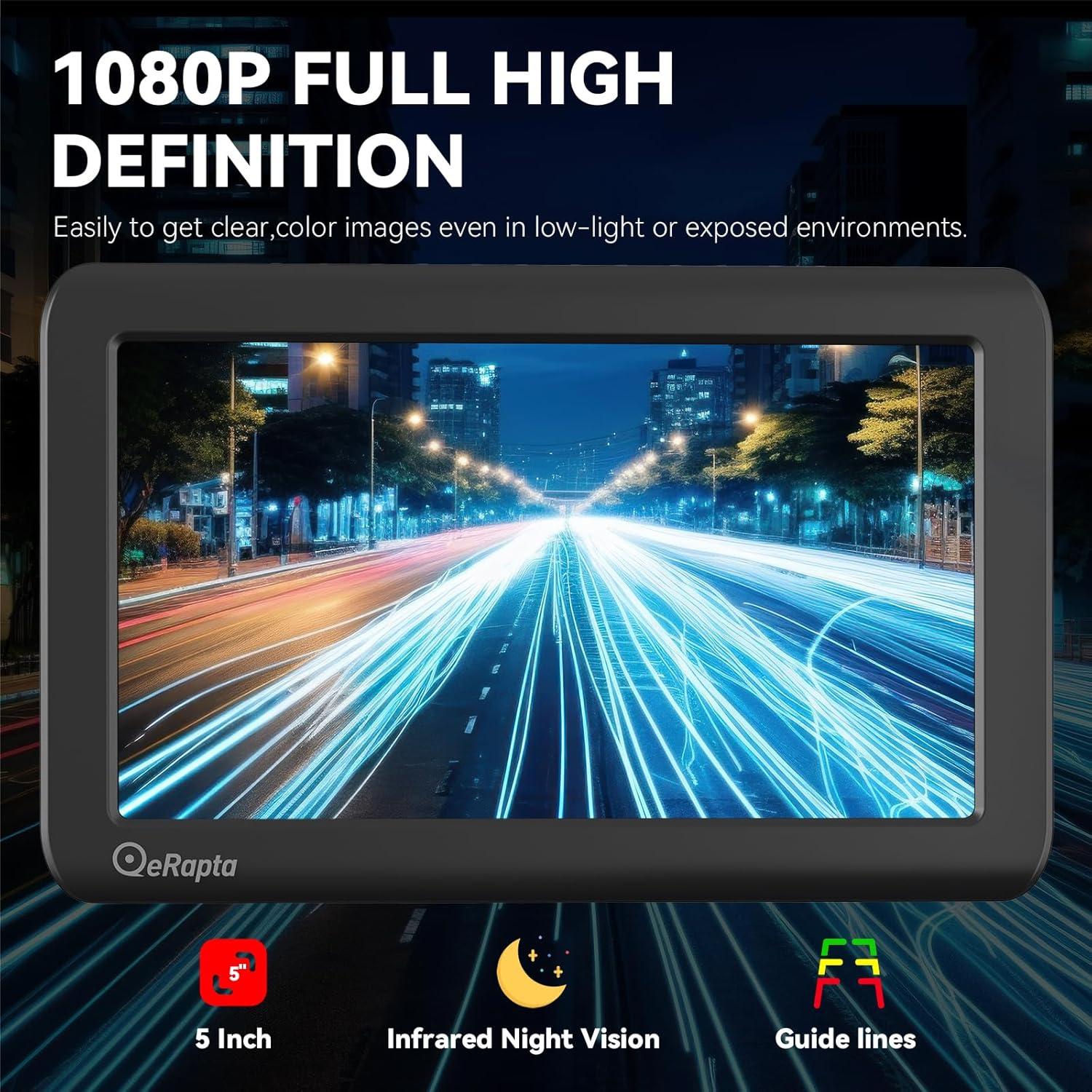 Cámara de Respaldo Inalámbrica eRapta ACT501 5" FHD 1080P