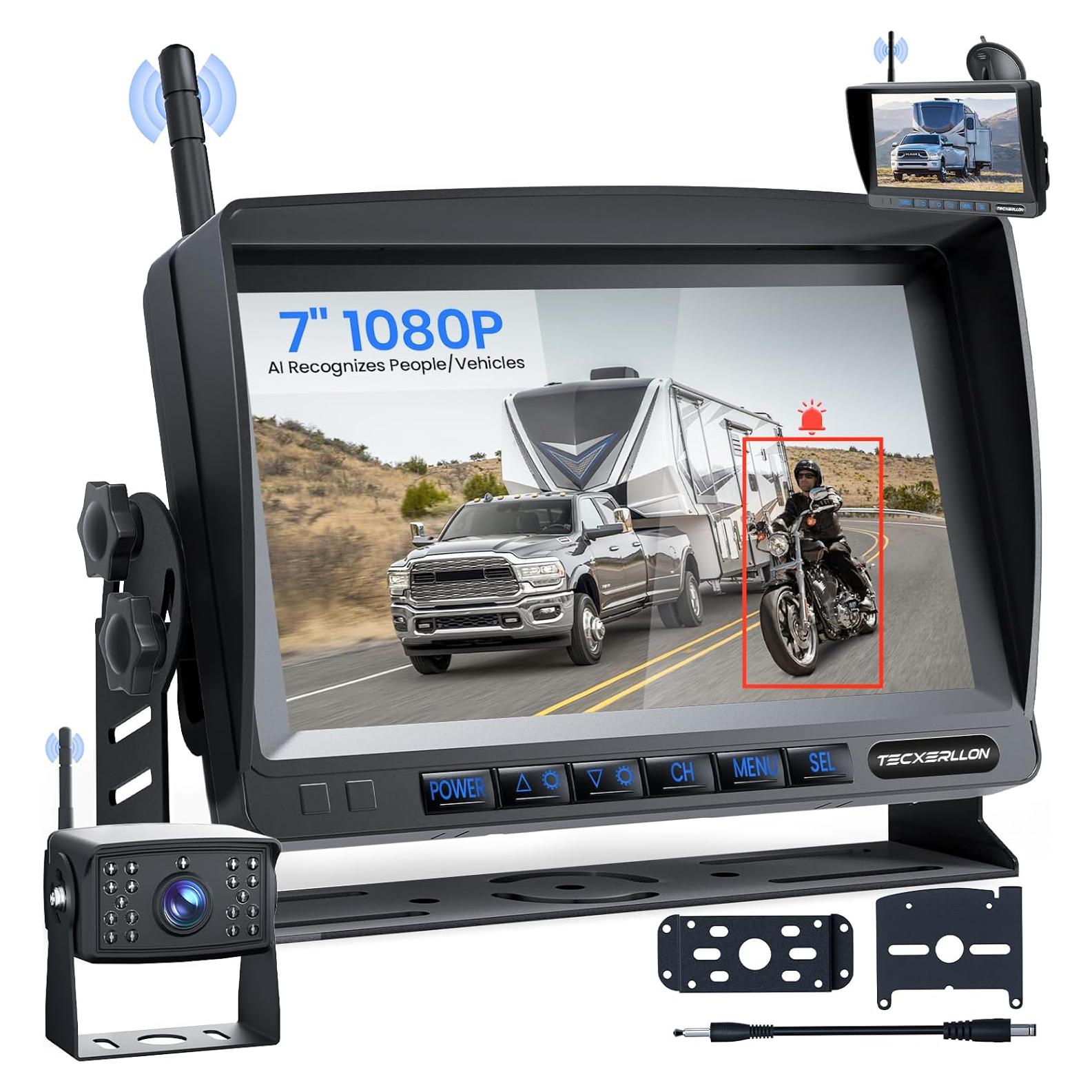 Cámara de Respaldo Inalámbrica TEXCERLLON 1080P con AI