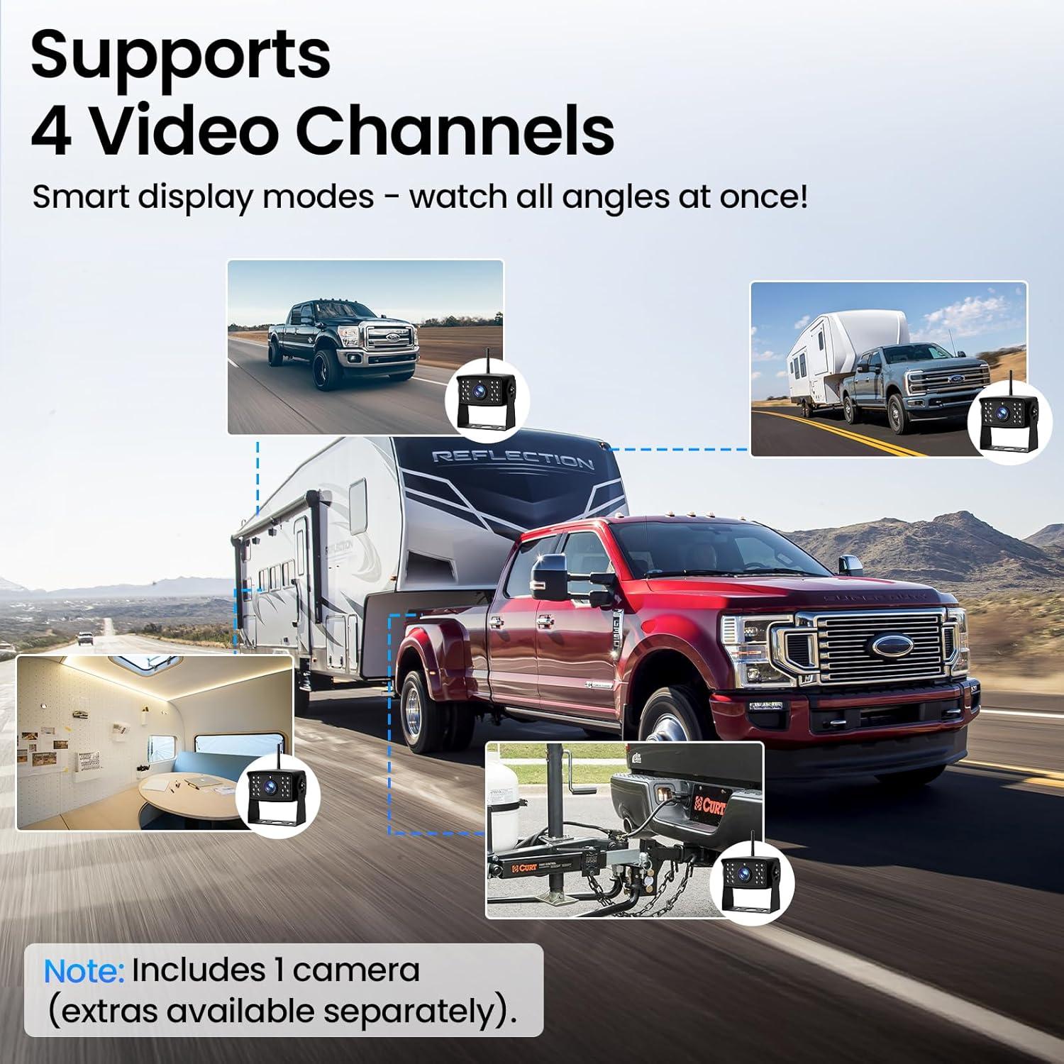 Cámara de Respaldo Inalámbrica TEXCERLLON 1080P con AI