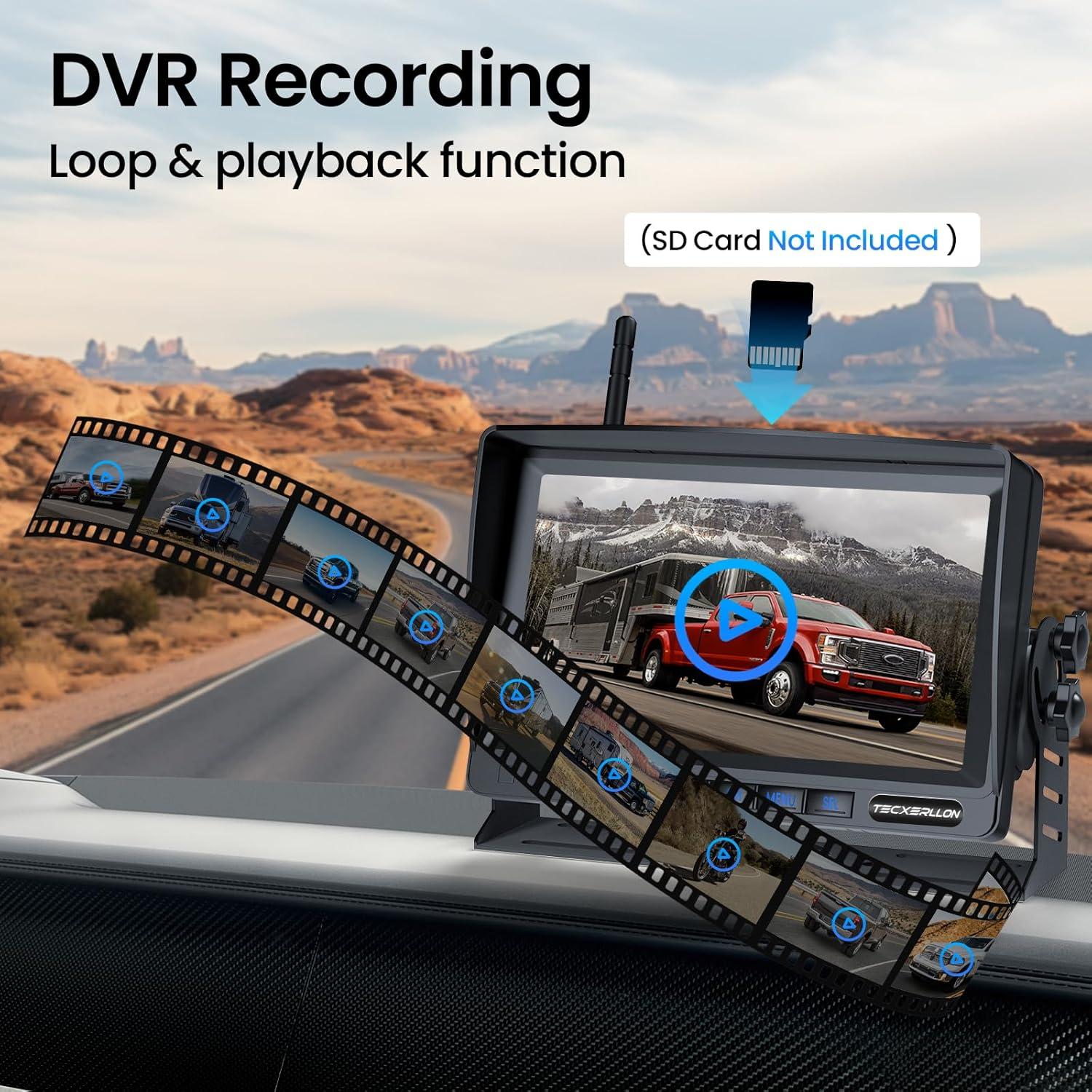 Cámara de Respaldo Inalámbrica TEXCERLLON 1080P con AI