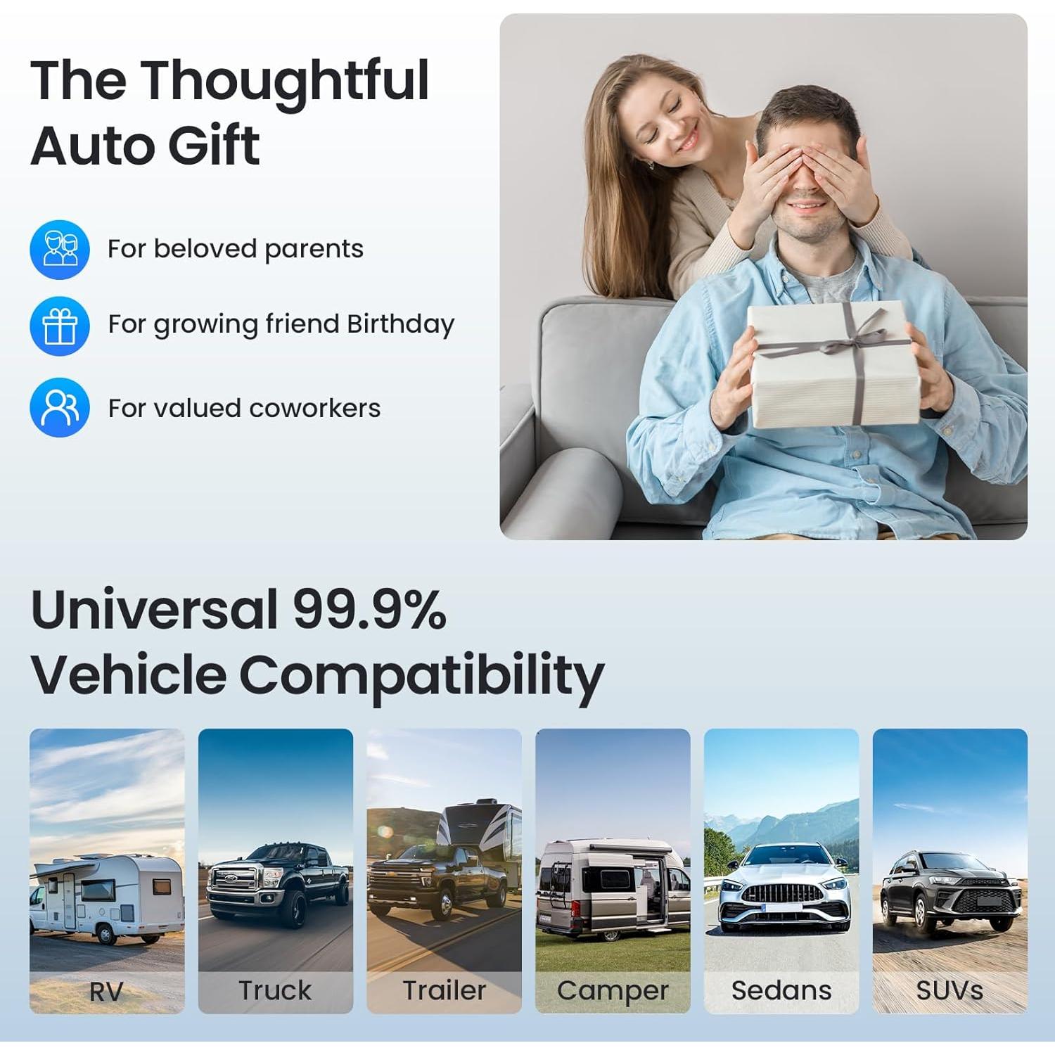 Cámara de Respaldo Inalámbrica TEXCERLLON 1080P con AI