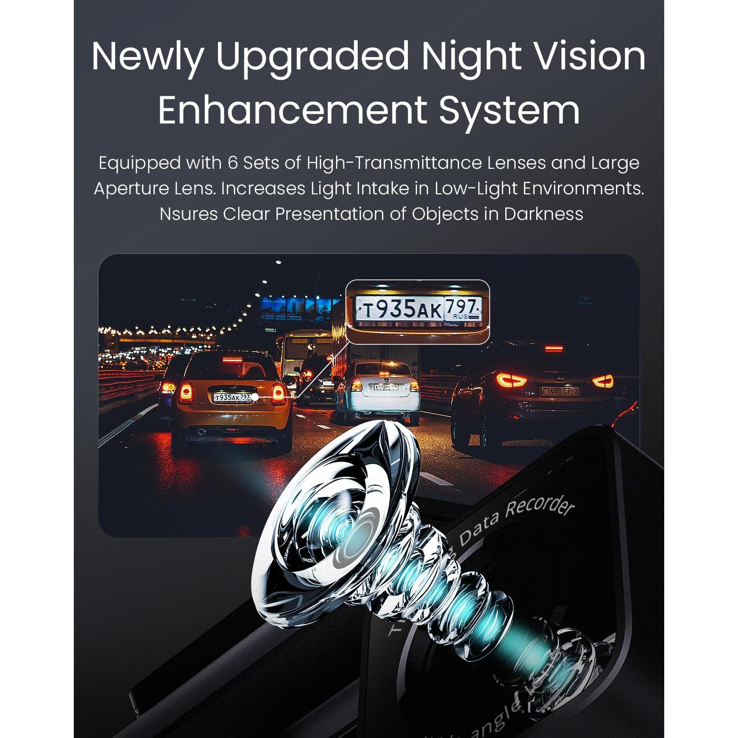 Cámara Dash 4K COOLCRAZY N7 con GPS y WiFi, Pantalla 3.2"