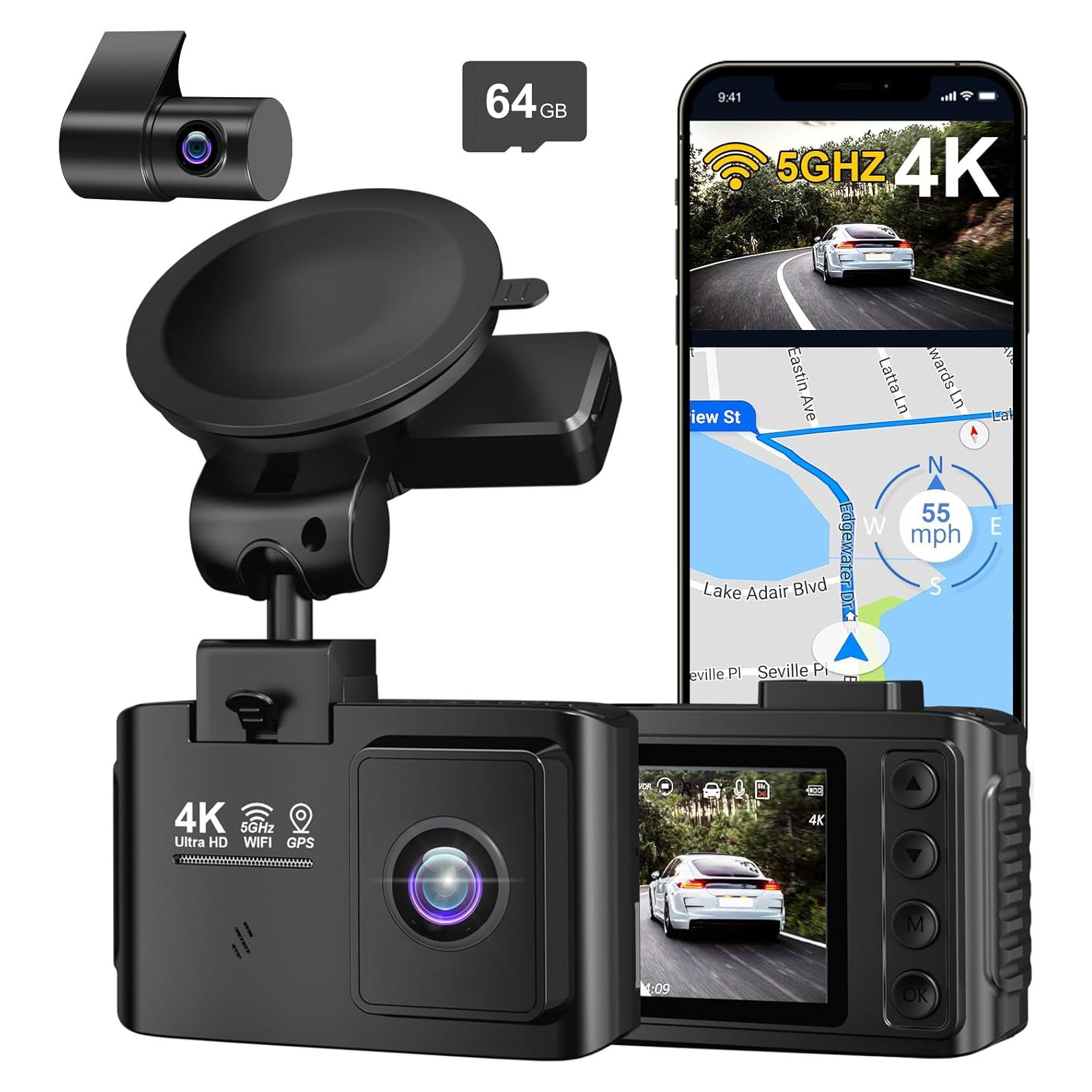 Cámara de tablero dual 4K Wanlipo A13 con GPS y WiFi