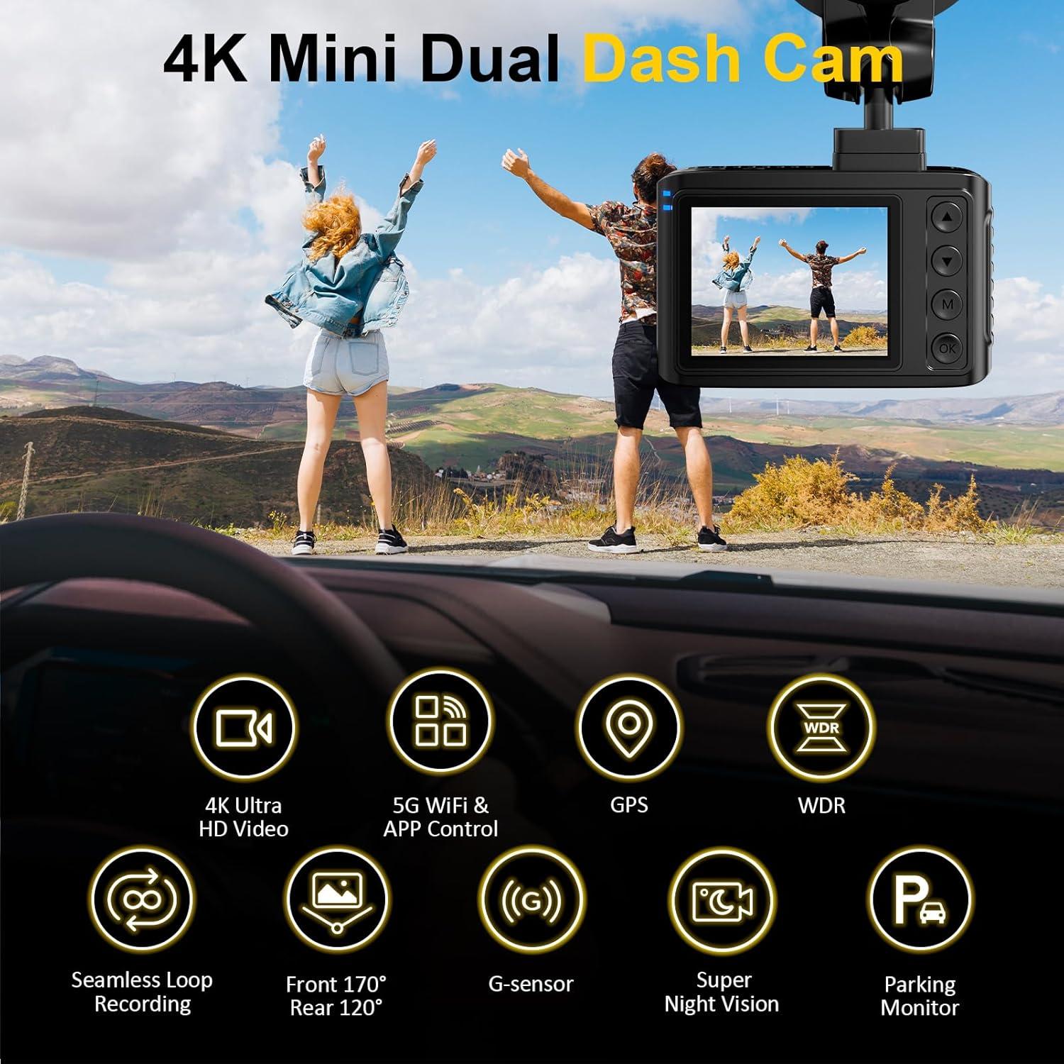 Cámara de tablero dual 4K Wanlipo A13 con GPS y WiFi