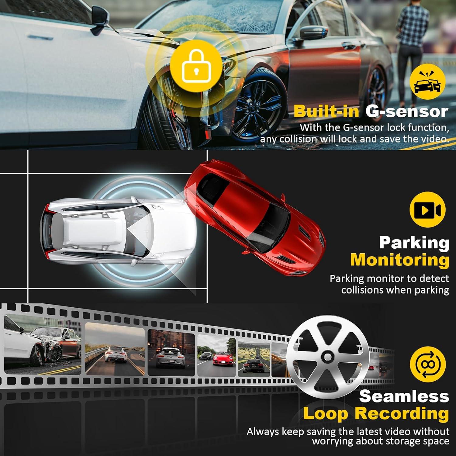 Cámara de tablero dual 4K Wanlipo A13 con GPS y WiFi